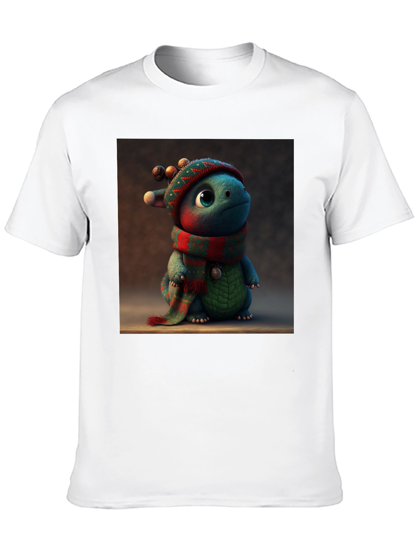 Festive Dino Tee: Cute Holiday Dragon Shirt