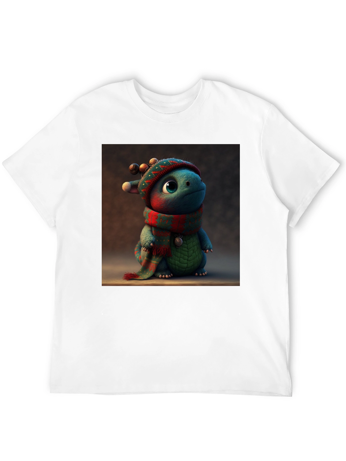 Festive Dino Tee: Cute Holiday Dragon Shirt