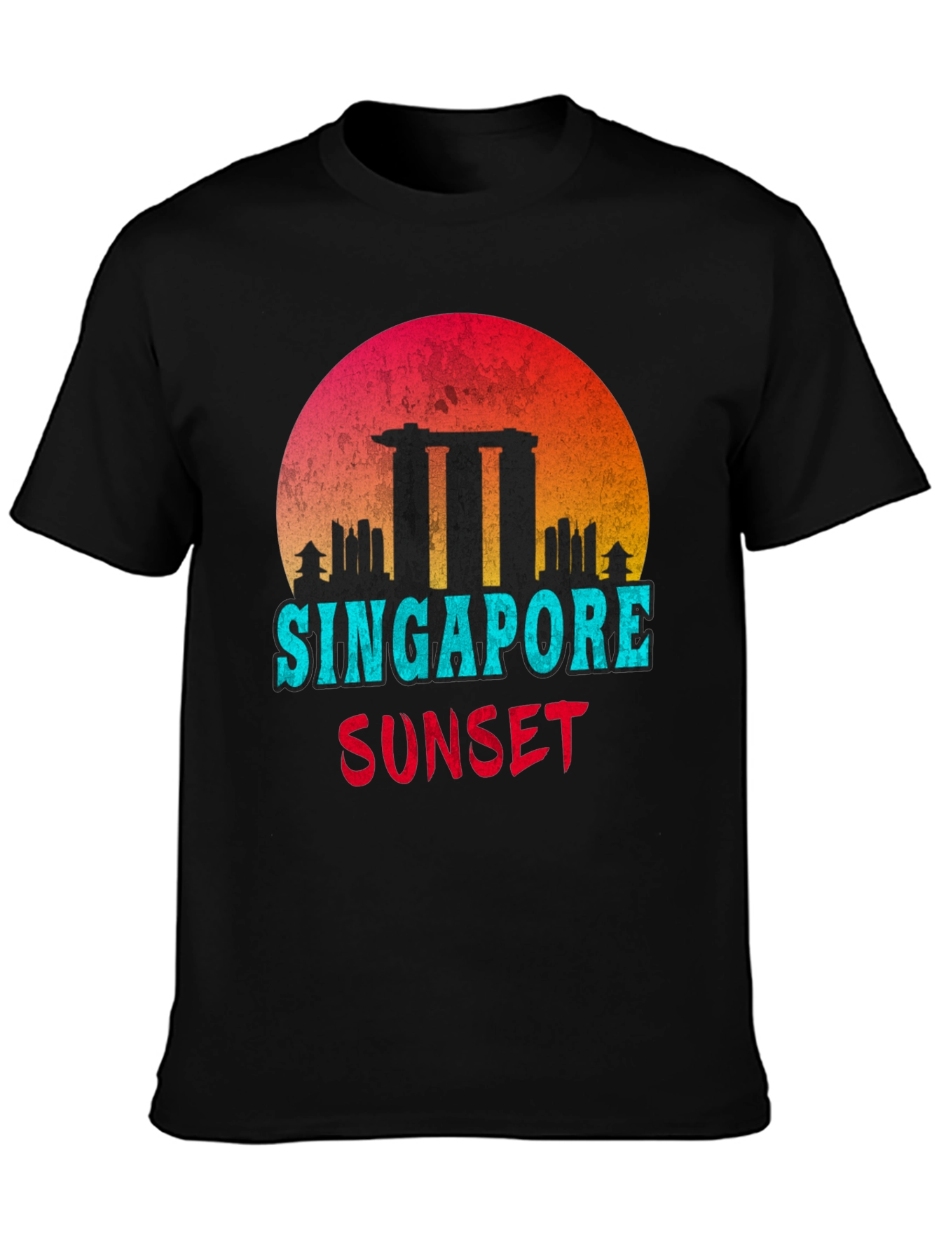 Singapore Sunset Graphic T-Shirt