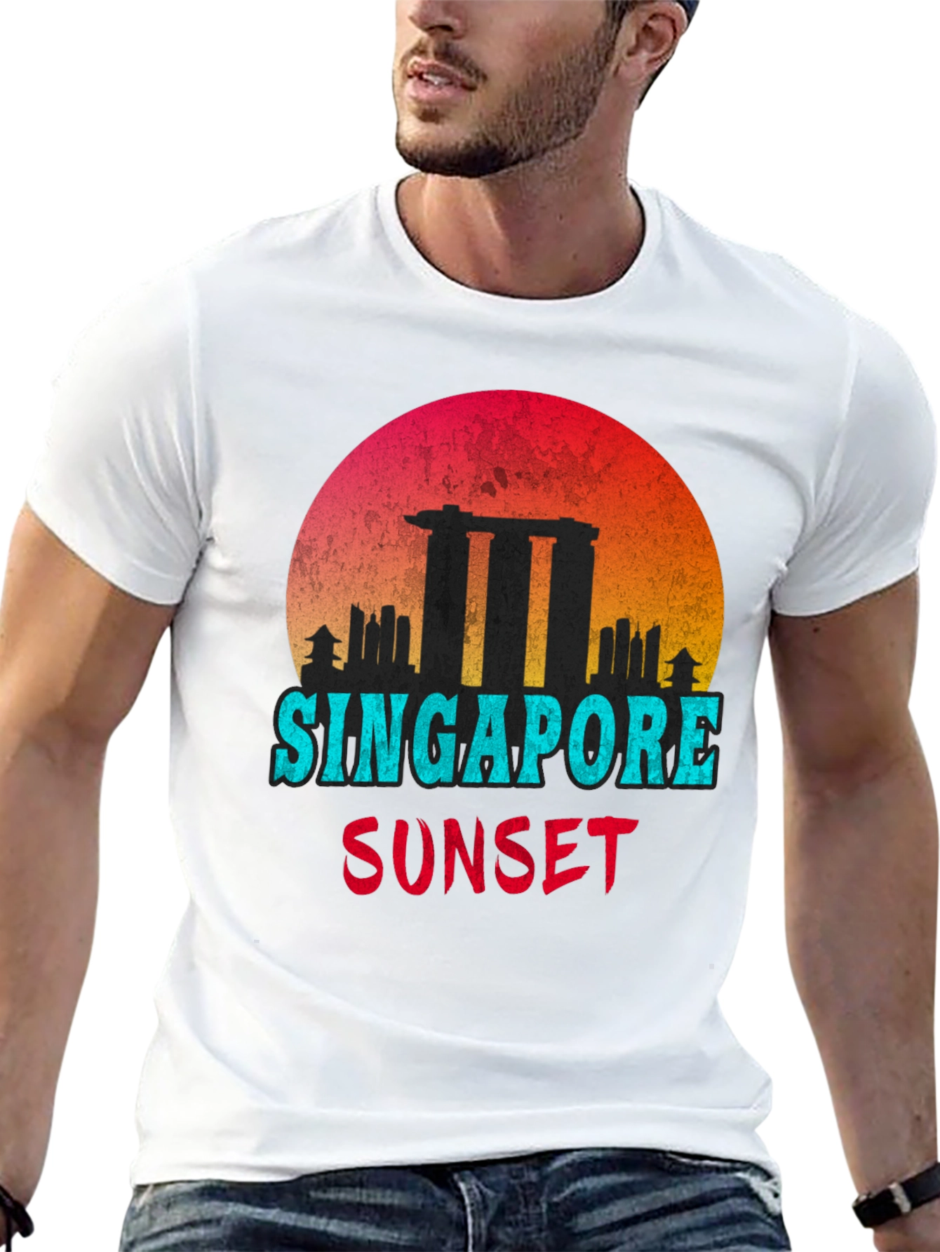 Singapore Sunset Graphic T-Shirt