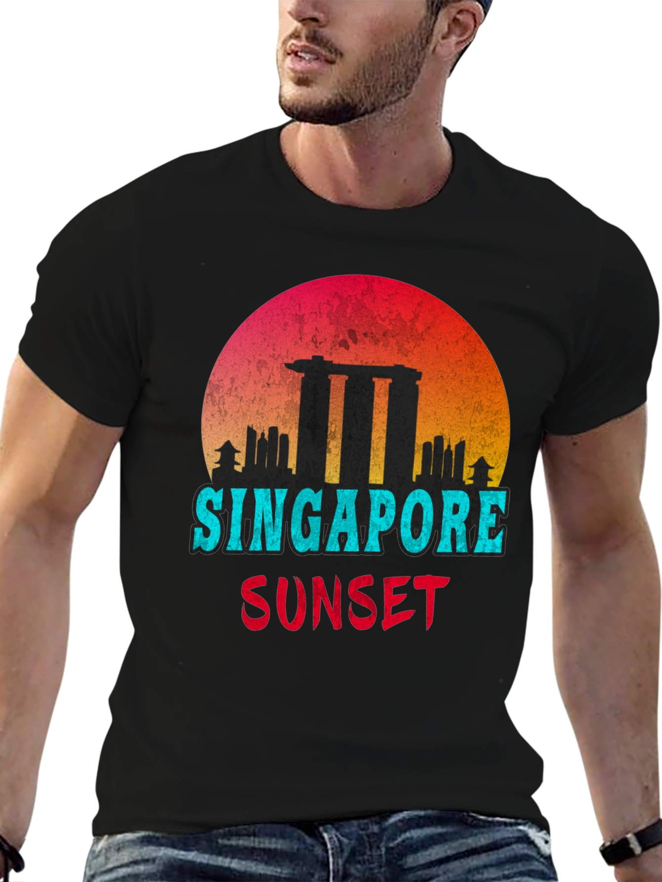 Singapore Sunset Graphic T-Shirt