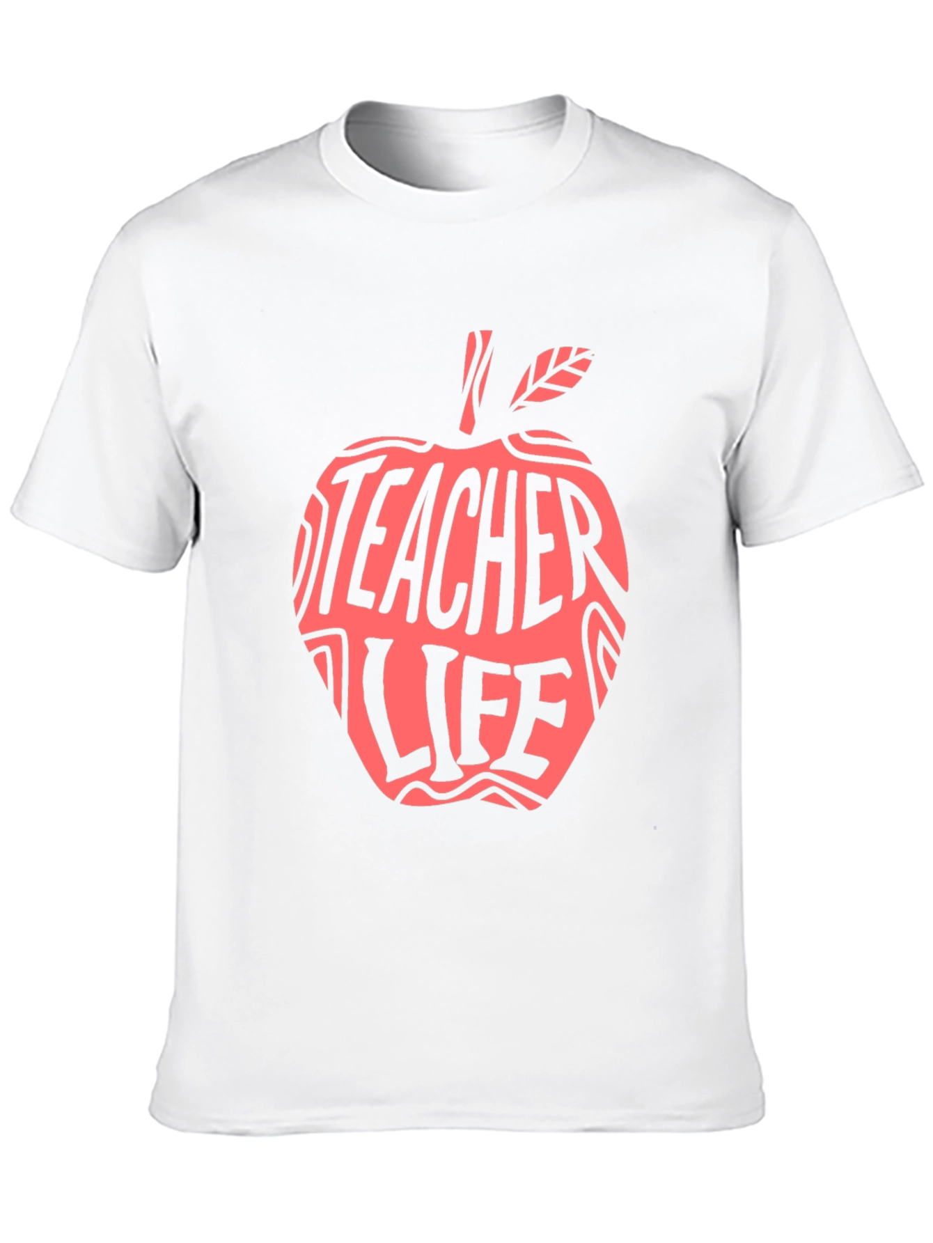 Teacher Life Apple Graphic Tee - Black