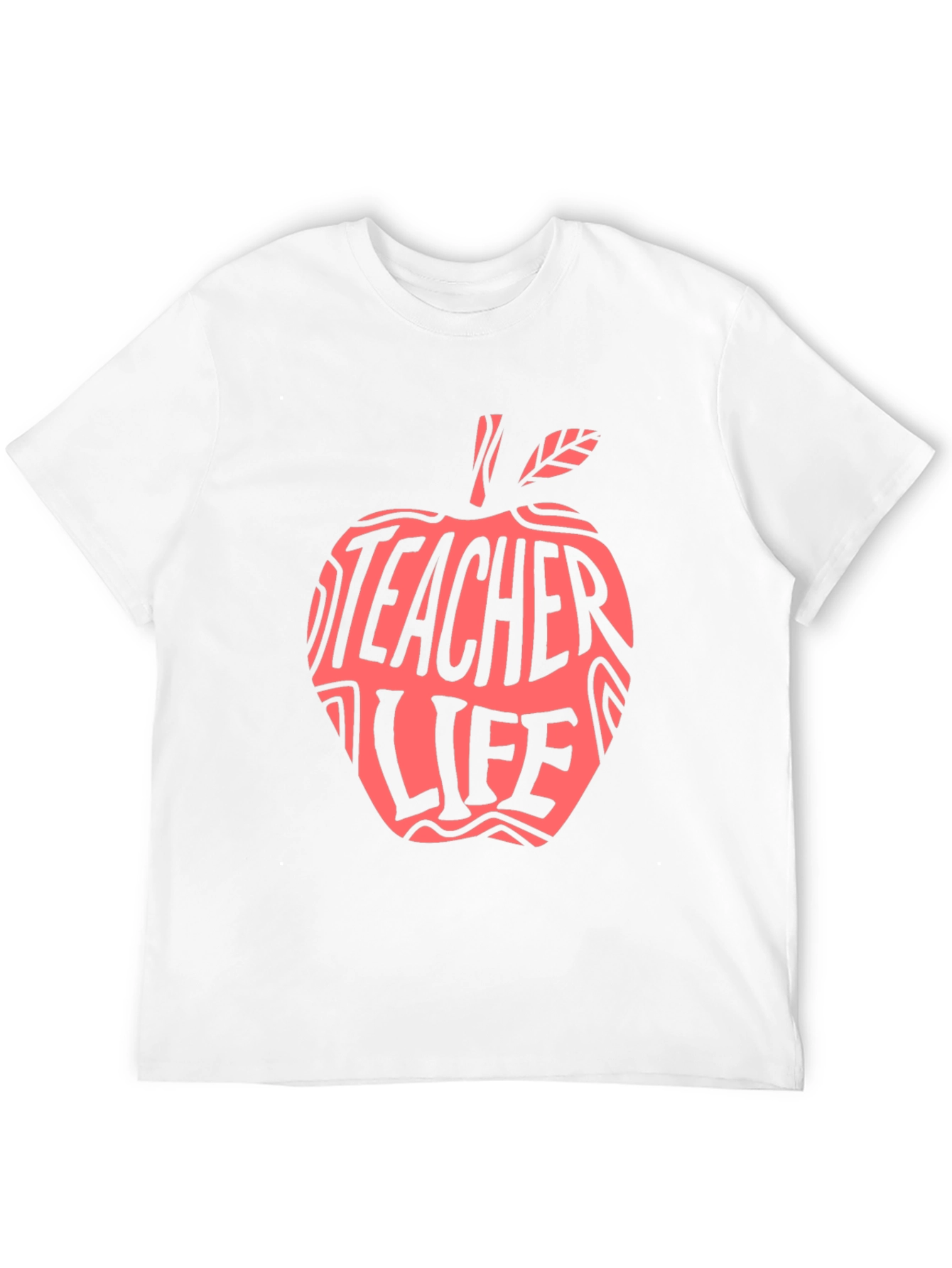 Teacher Life Apple Graphic Tee - Black