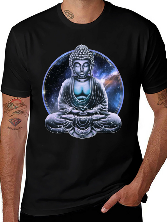 Buddha Galaxy Graphic T-Shirt