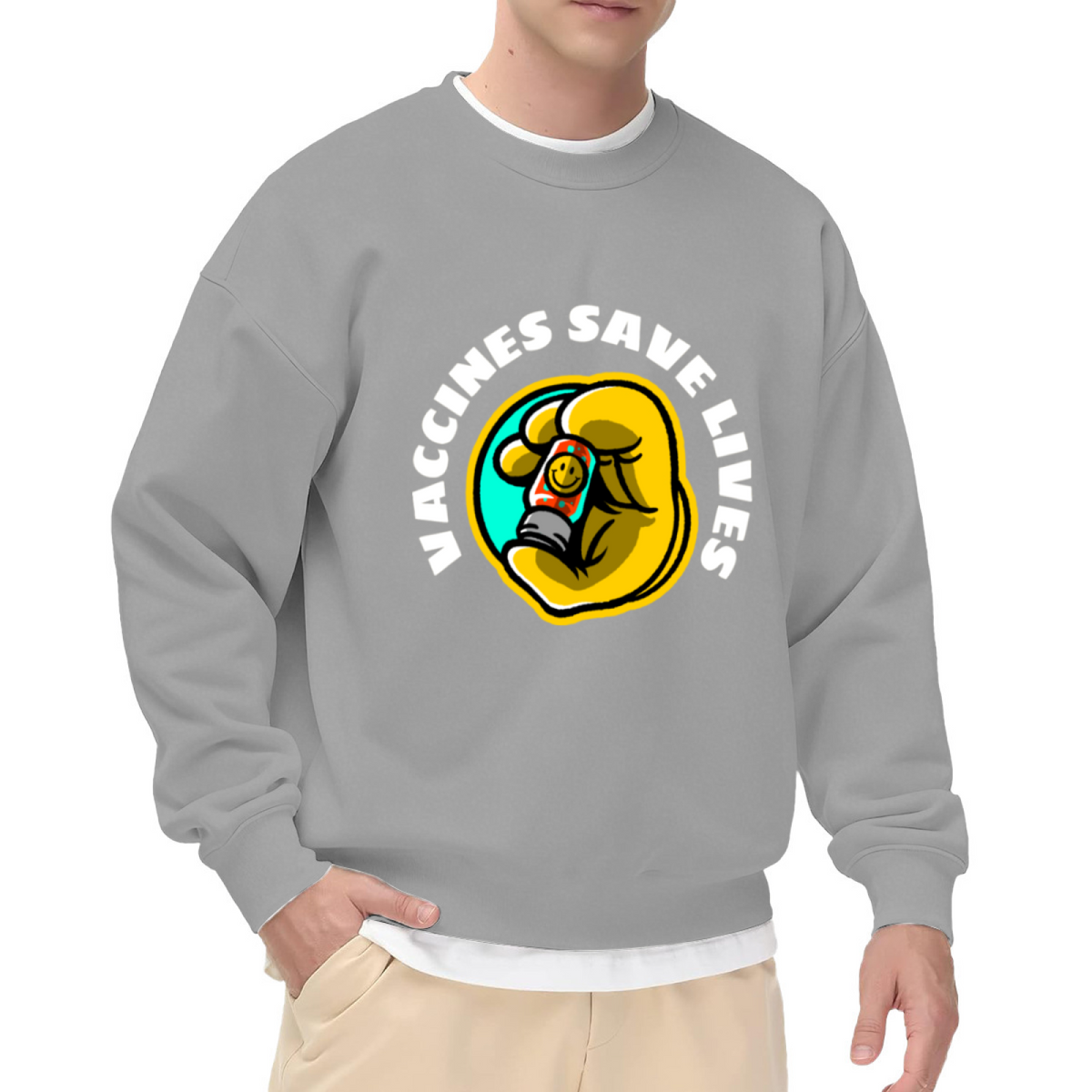 VACCINES SAVE LIVES - Science Healthcare Graphic ԲÁìÎÀÒÂ | Unisex Pullover Sweatshirt
