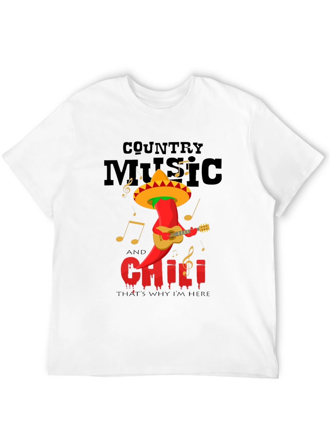 Country Music & Chili Pepper Graphic Tee