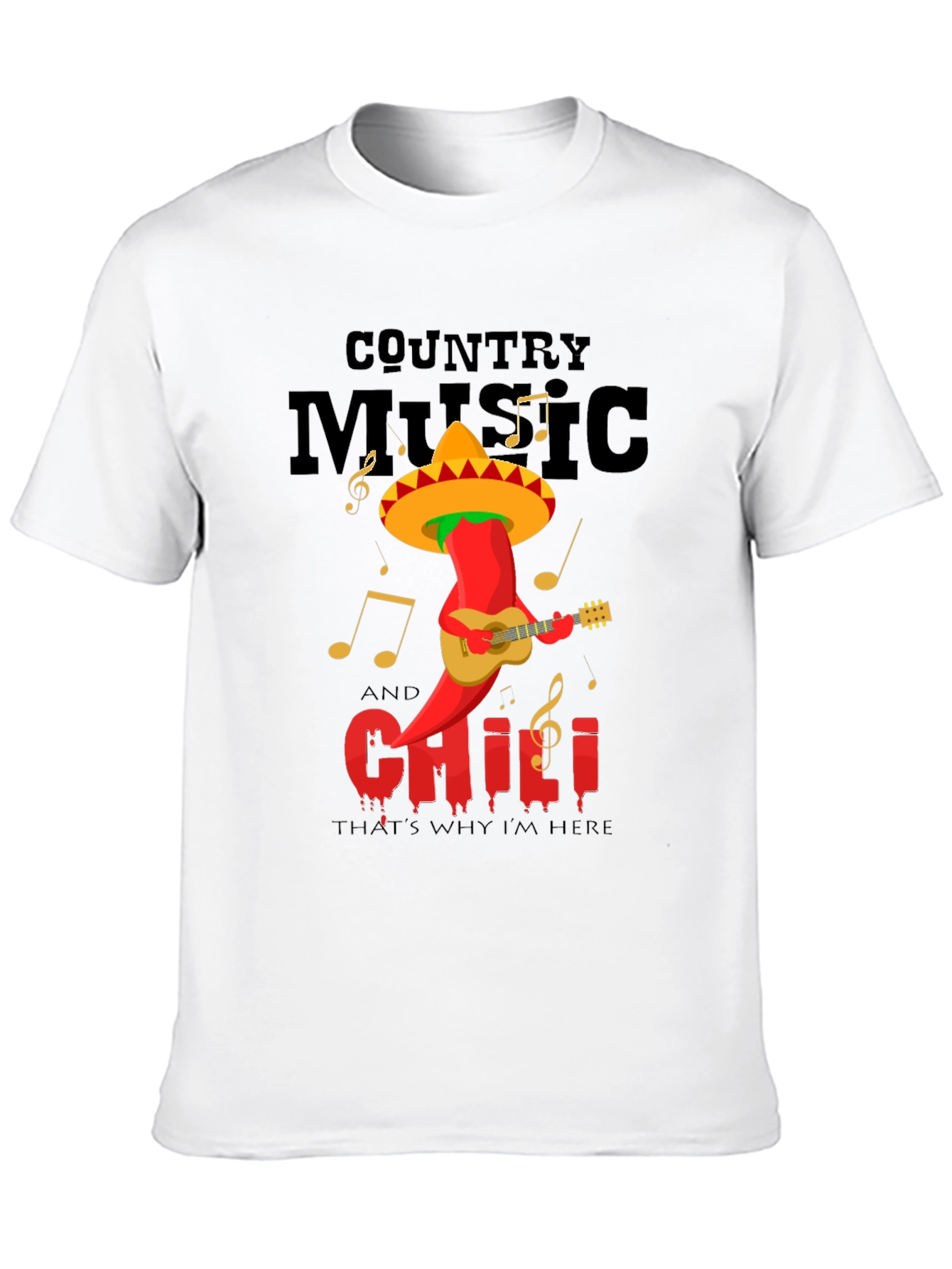 Country Music & Chili Pepper Graphic Tee