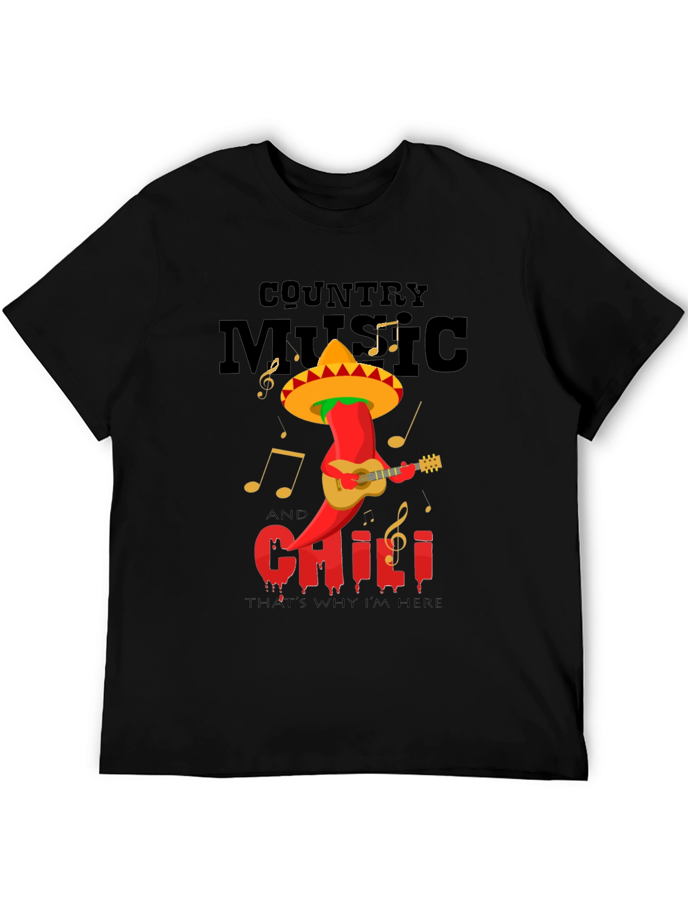 Country Music & Chili Pepper Graphic Tee