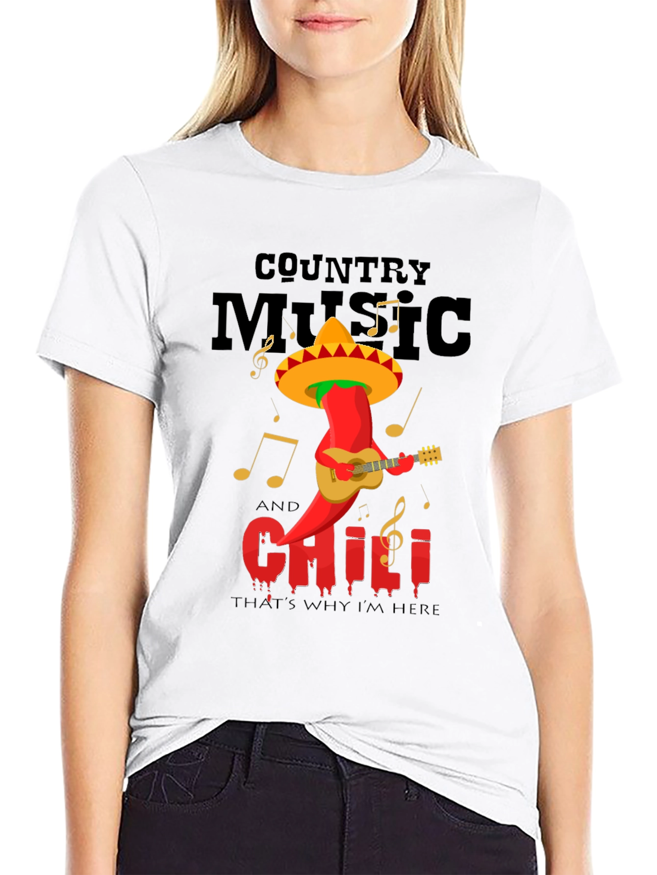 Country Music & Chili Pepper Graphic Tee
