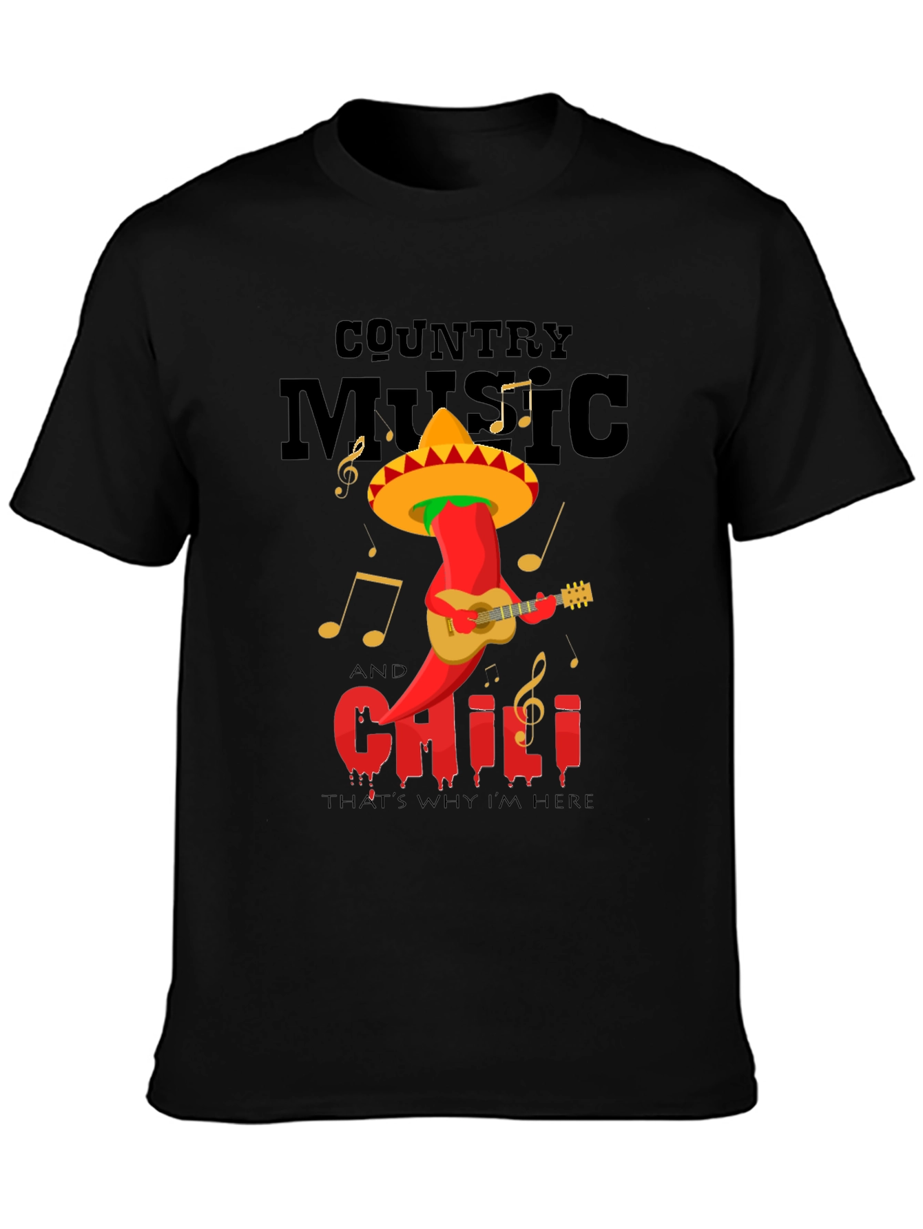 Country Music & Chili Pepper Graphic Tee