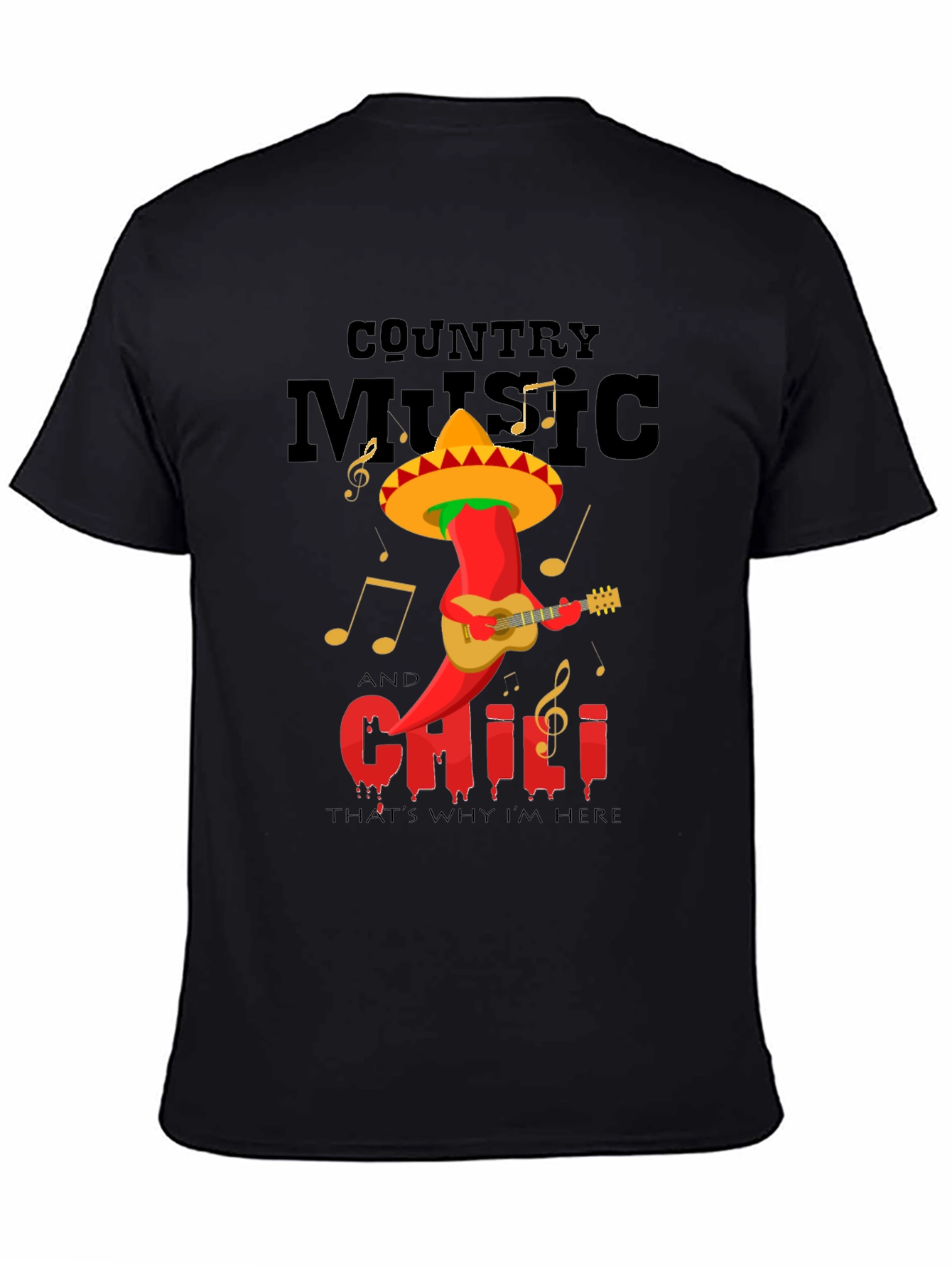 Country Music & Chili Pepper Graphic Tee