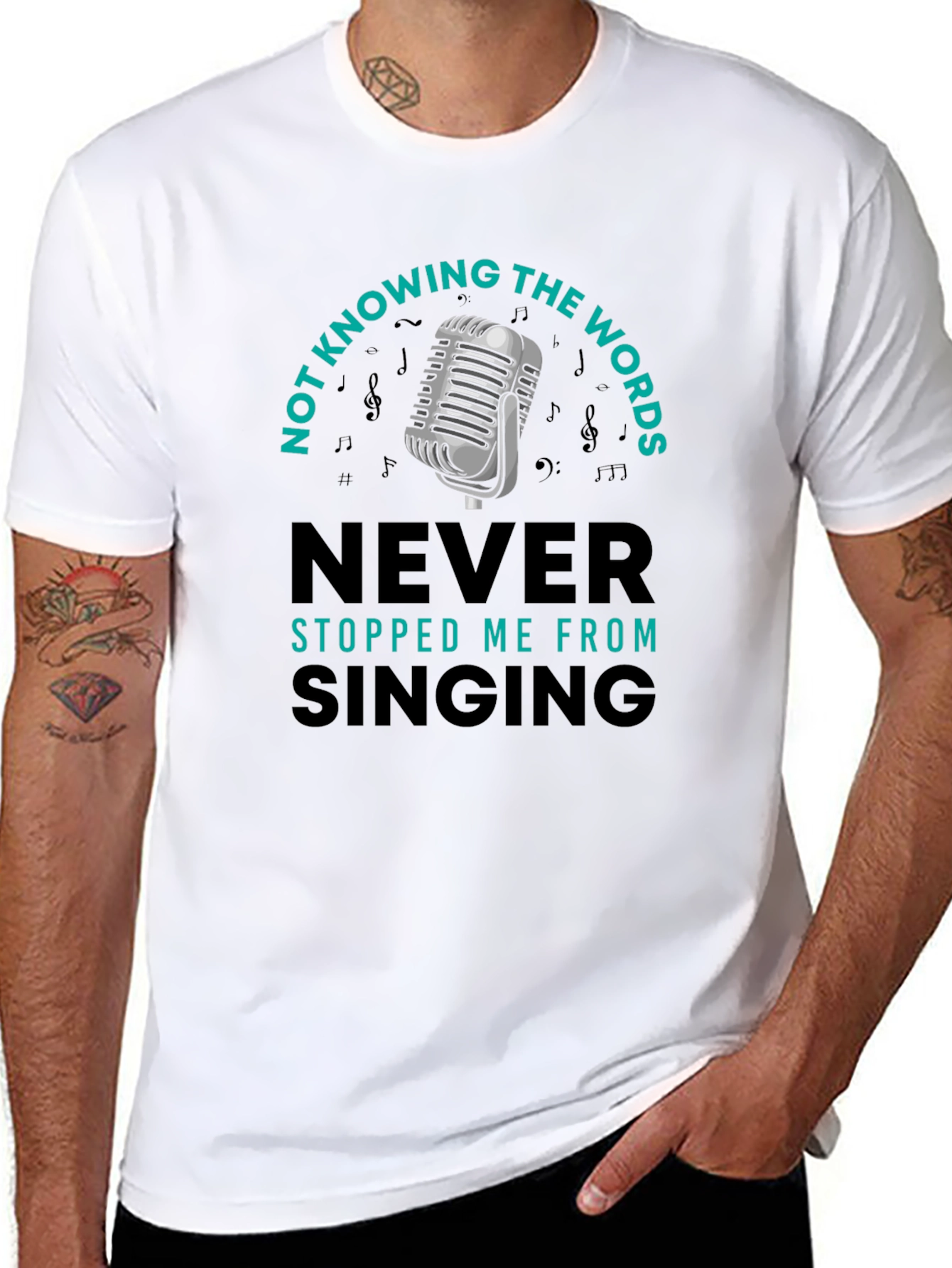Funny Singing T-Shirt - Not Knowing the Words