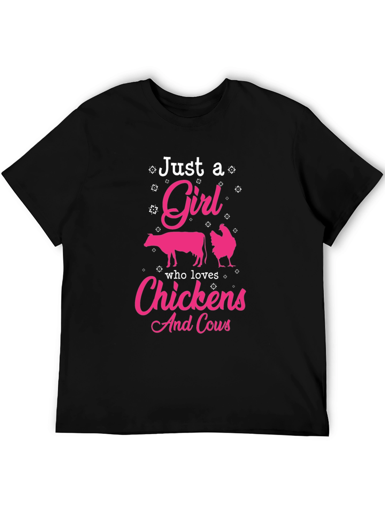 Just A Girl Who Loves Chickens And Cows T-Shirt