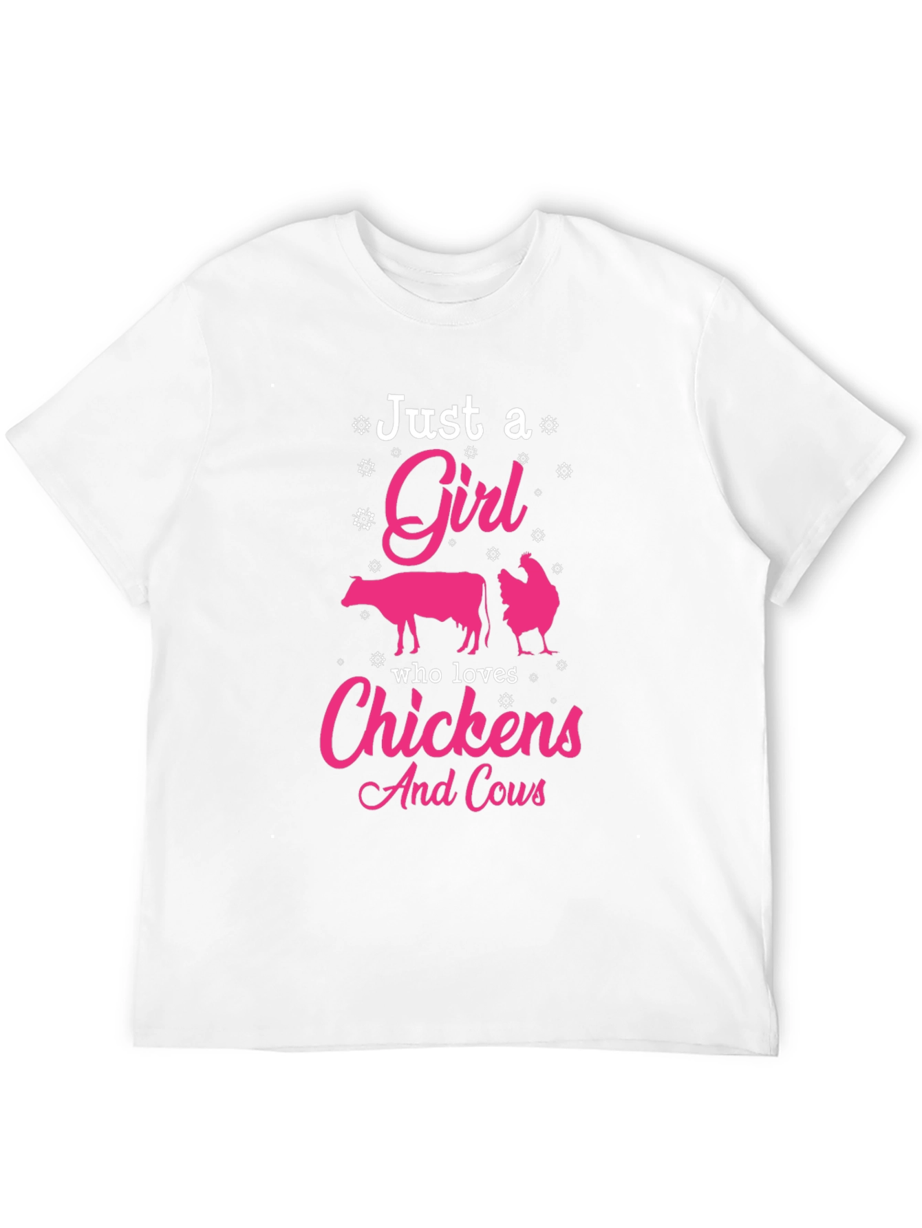 Just A Girl Who Loves Chickens And Cows T-Shirt