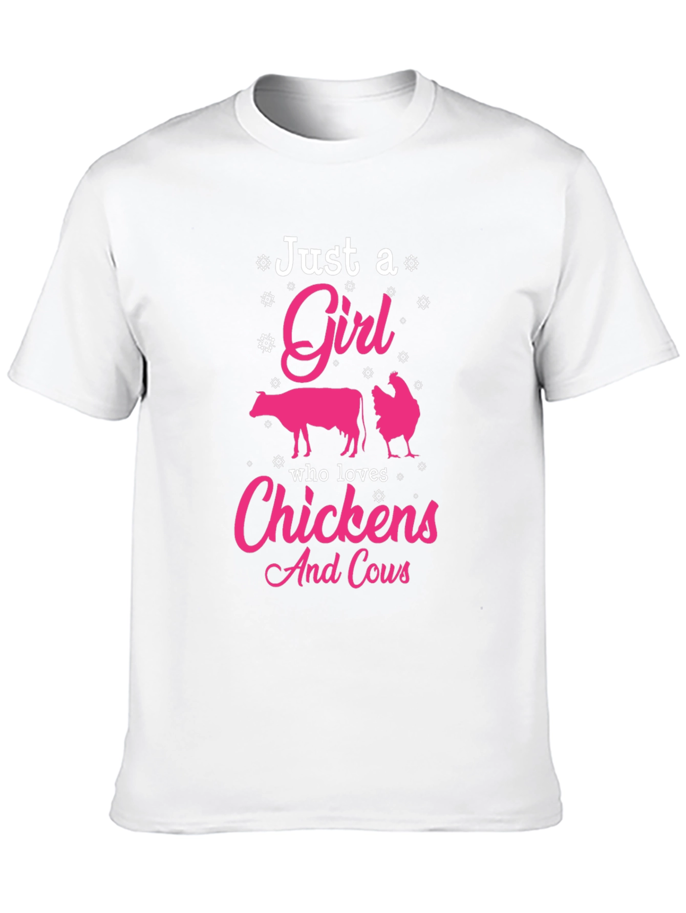 Just A Girl Who Loves Chickens And Cows T-Shirt