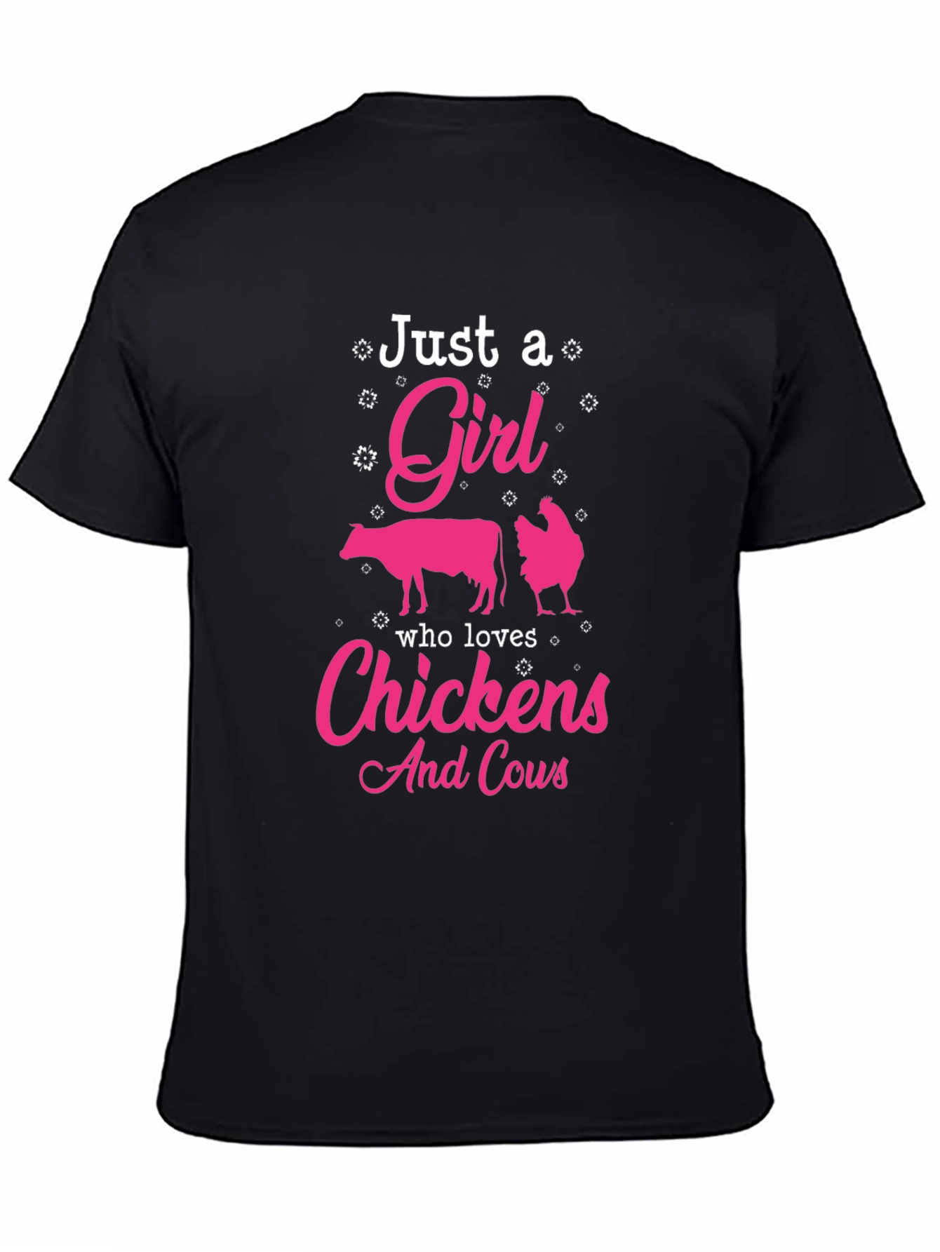 Just A Girl Who Loves Chickens And Cows T-Shirt