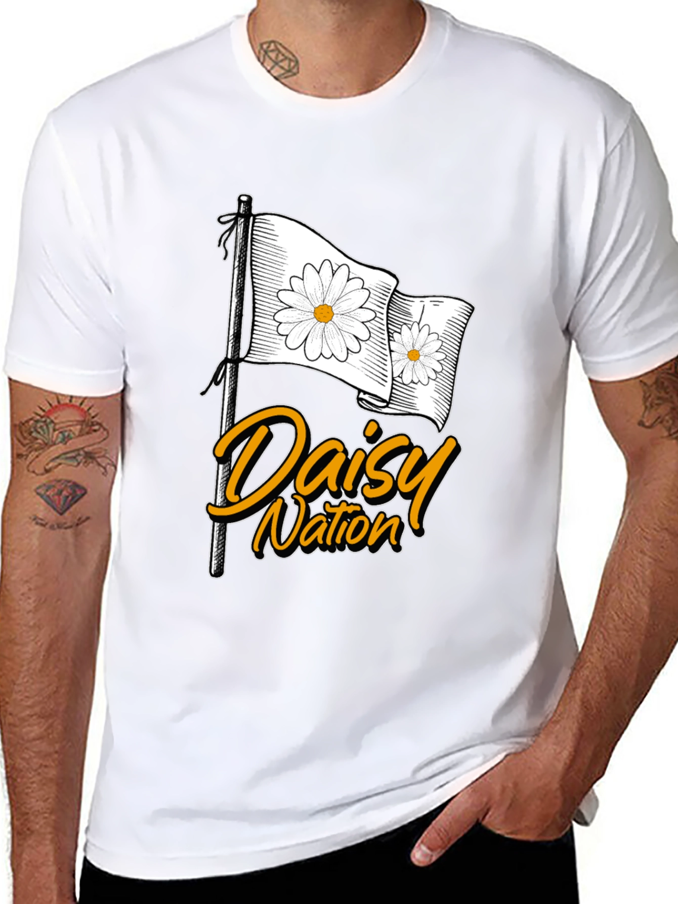 Daisy Nation T-Shirt - Black Graphic Tee