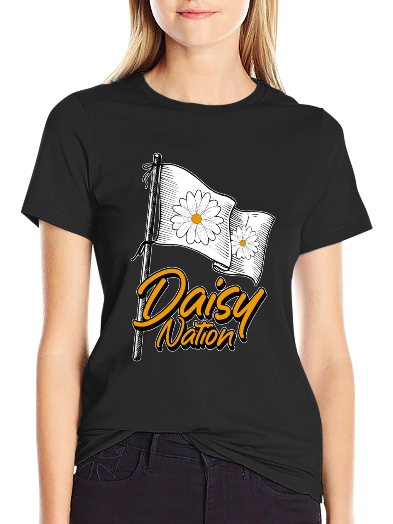 Daisy Nation T-Shirt - Black Graphic Tee