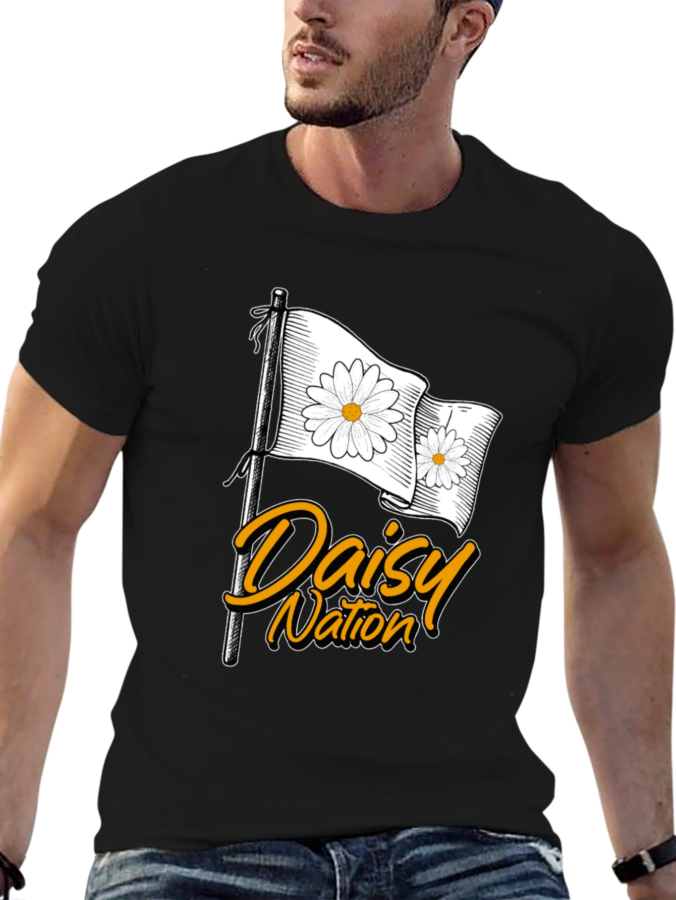 Daisy Nation T-Shirt - Black Graphic Tee