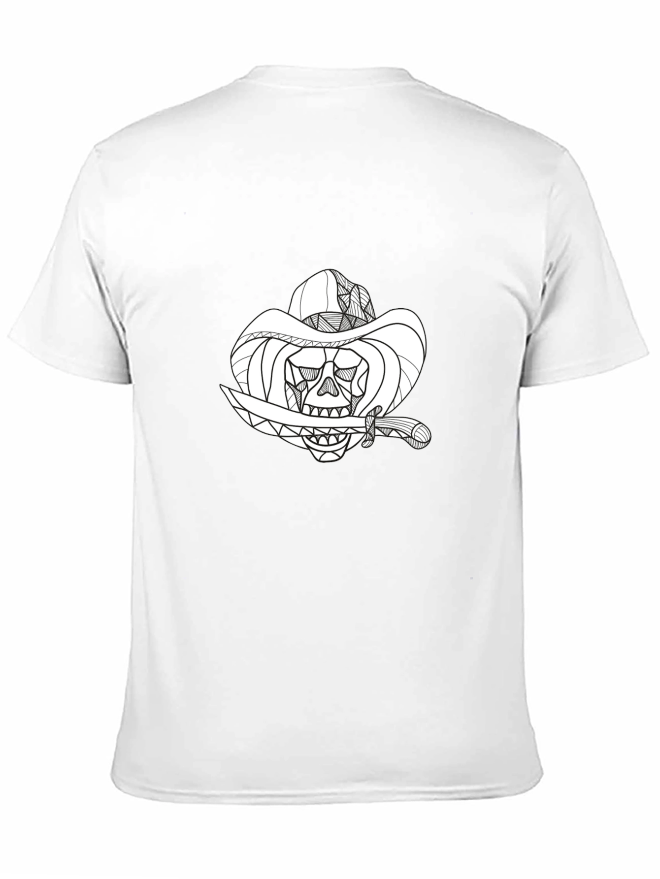 Black Skull Cowboy Graphic T-Shirt