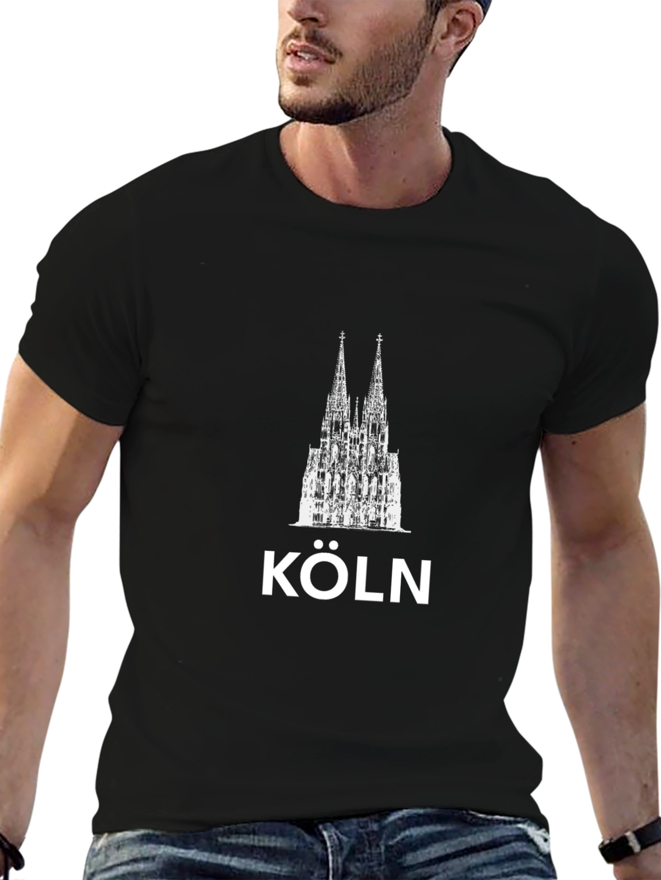 Köln Cathedral Graphic Black T-Shirt