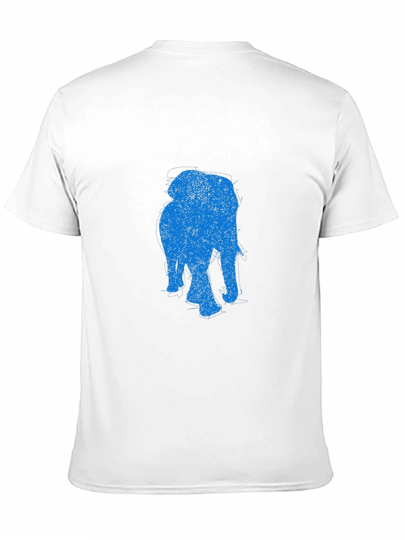 Elephant Graphic Tee - Black Cotton Casual T-Shirt