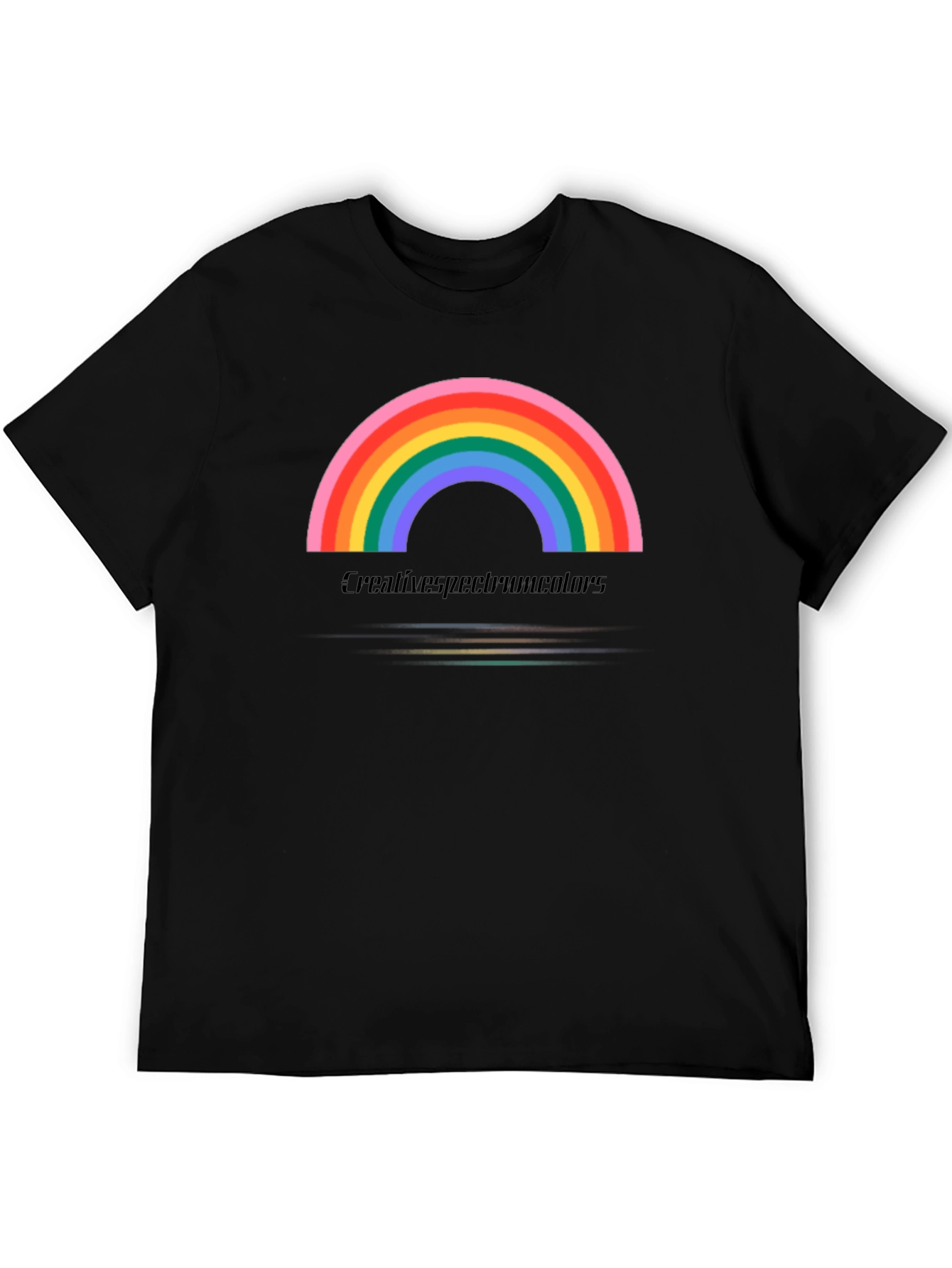 Rainbow Graphic Black Tee