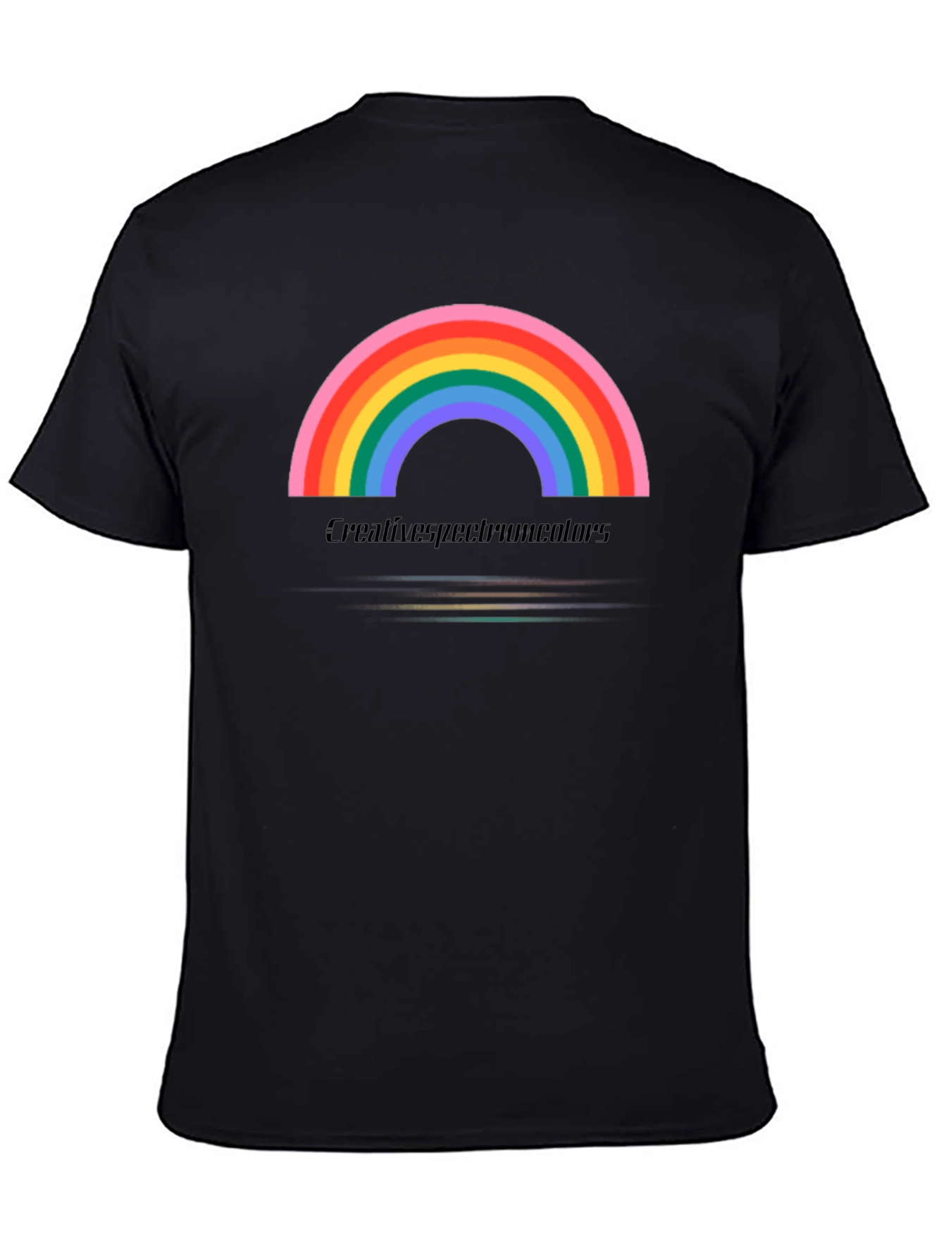 Rainbow Graphic Black Tee
