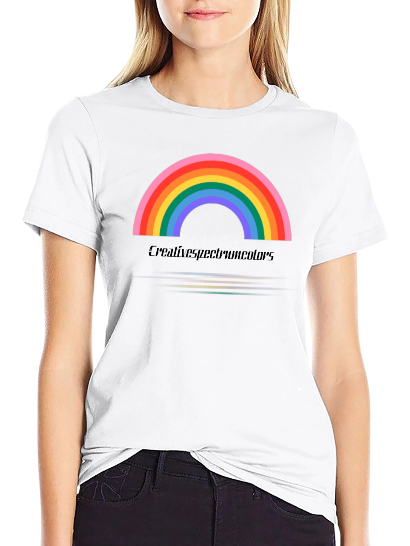 Rainbow Graphic Black Tee