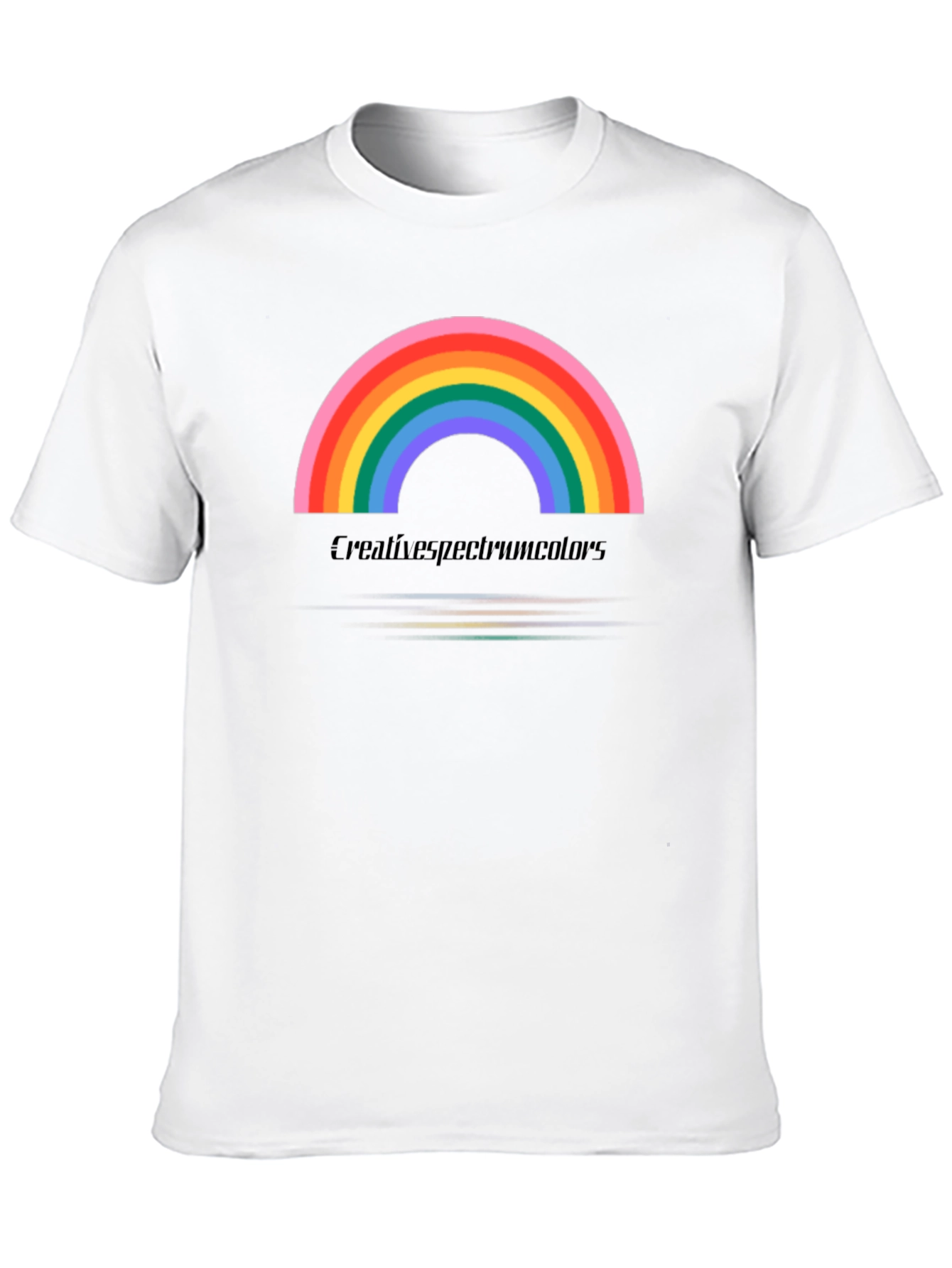 Rainbow Graphic Black Tee