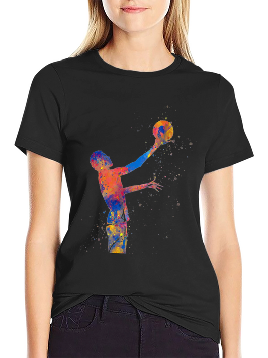 Vivid Basketball Graphic T-Shirt
