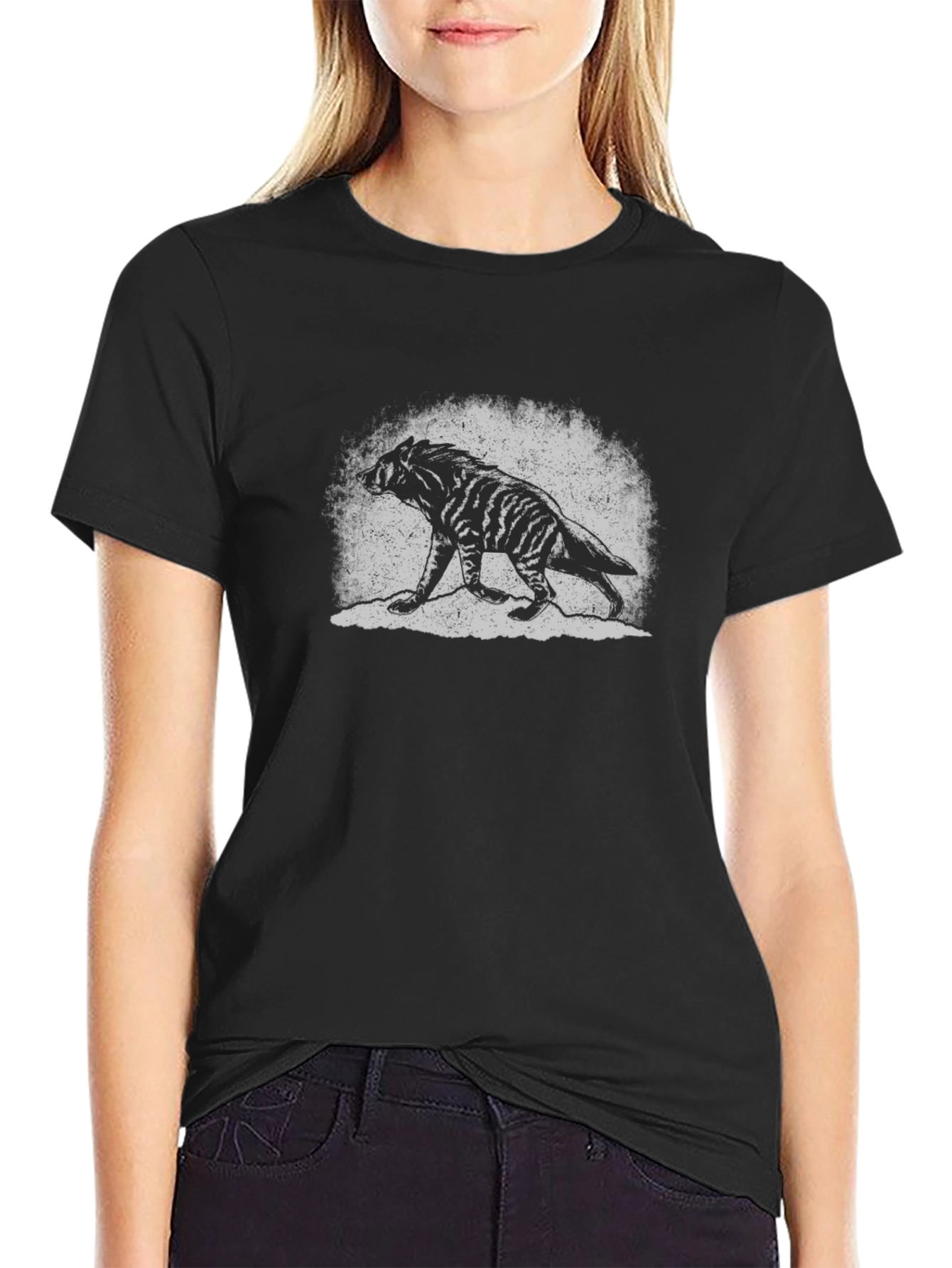 Hyena Graphic Tee - Striking Animal Print