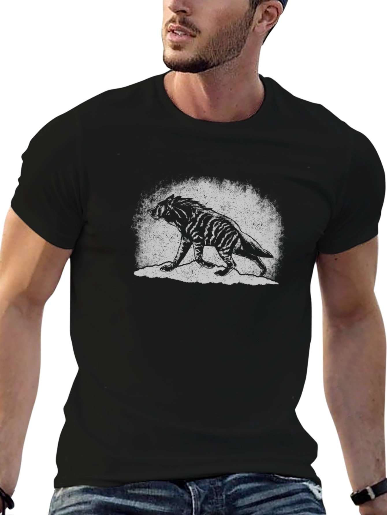 Hyena Graphic Tee - Striking Animal Print
