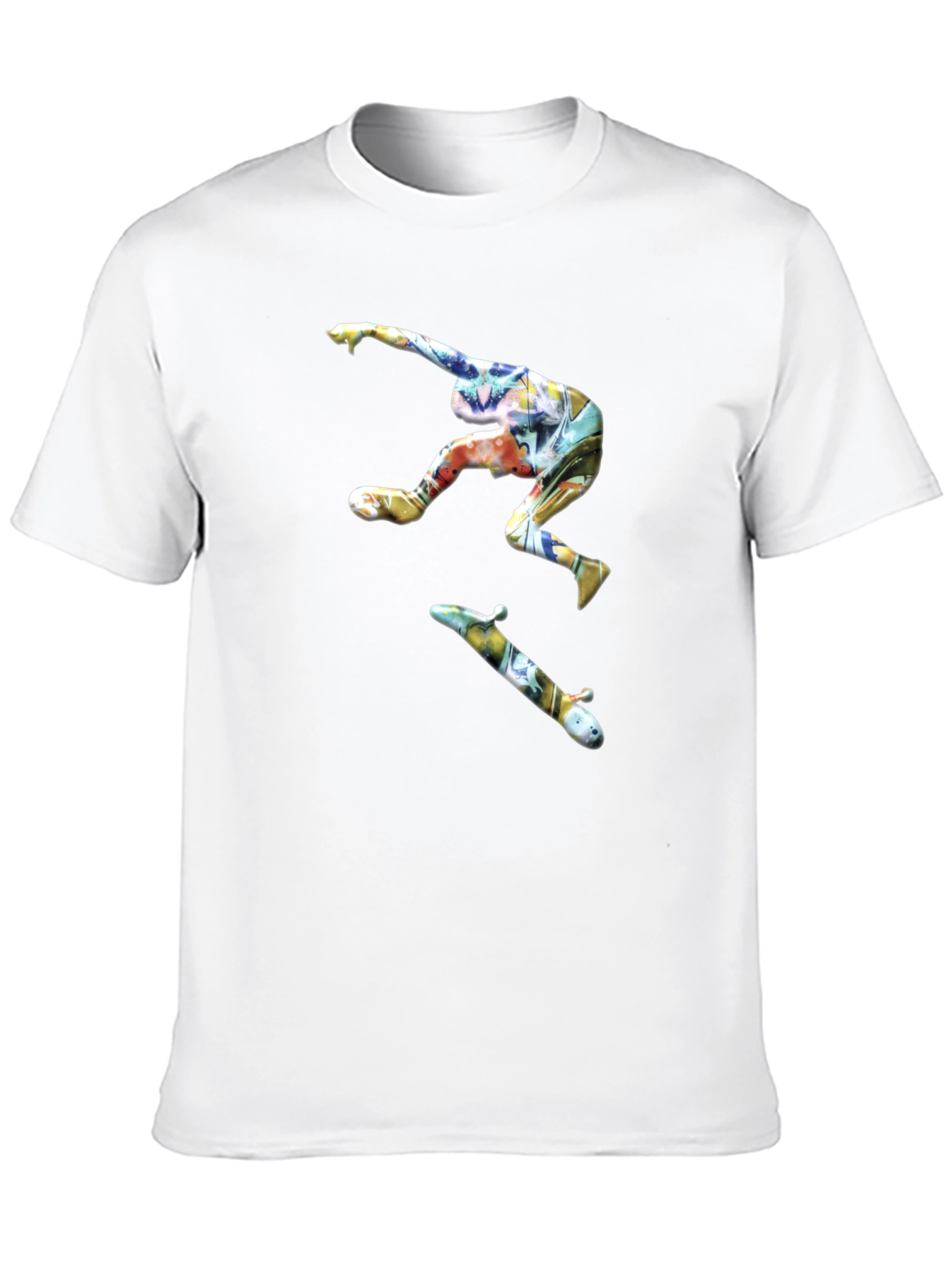 Skateboarder Graphic Black T-Shirt