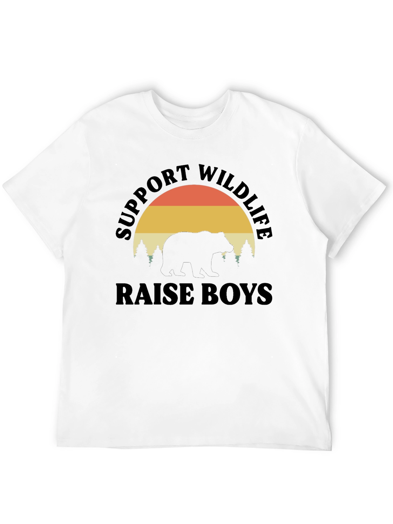 Support Wildlife Raise Boys Black T-Shirt