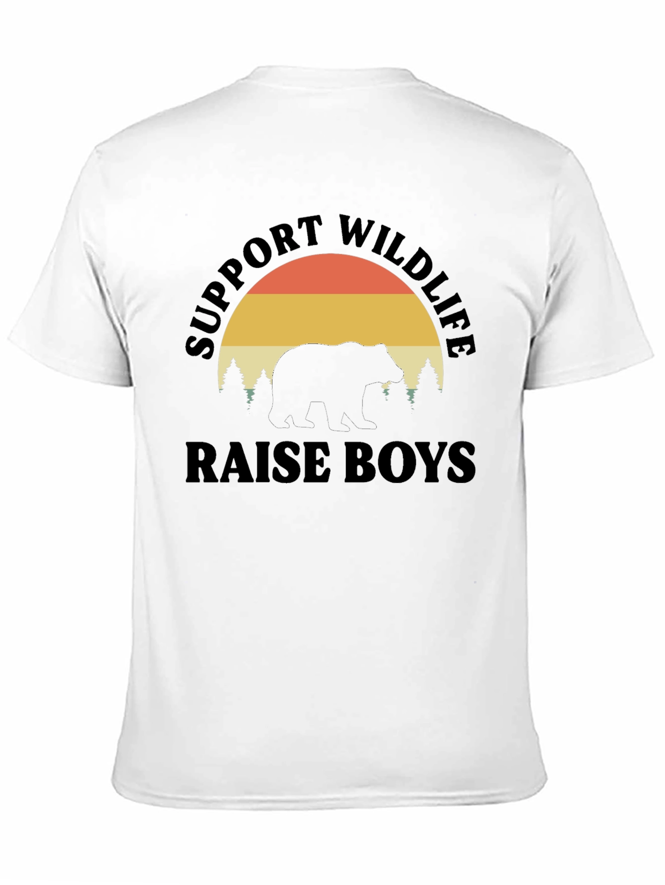 Support Wildlife Raise Boys Black T-Shirt