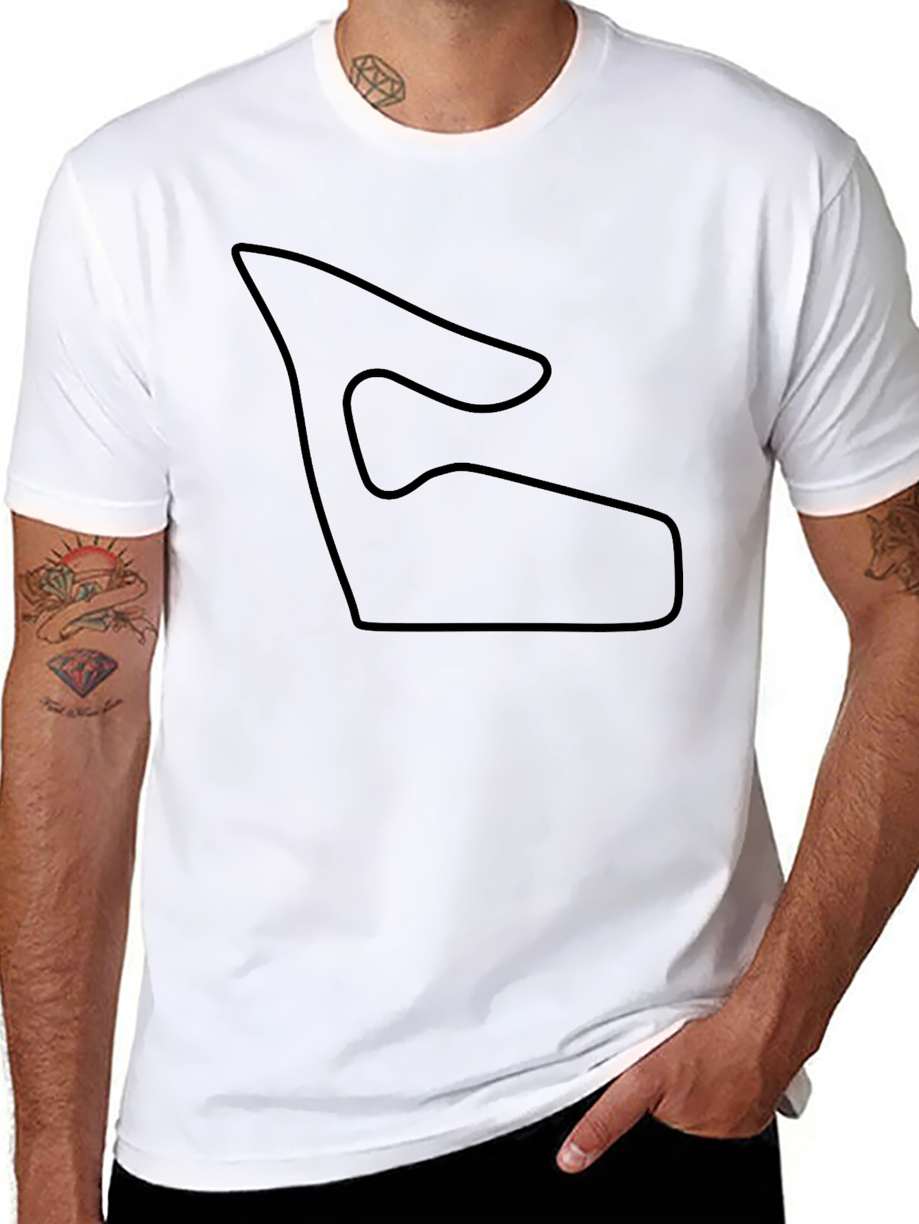 Track Graphic Tee - Minimalist Design