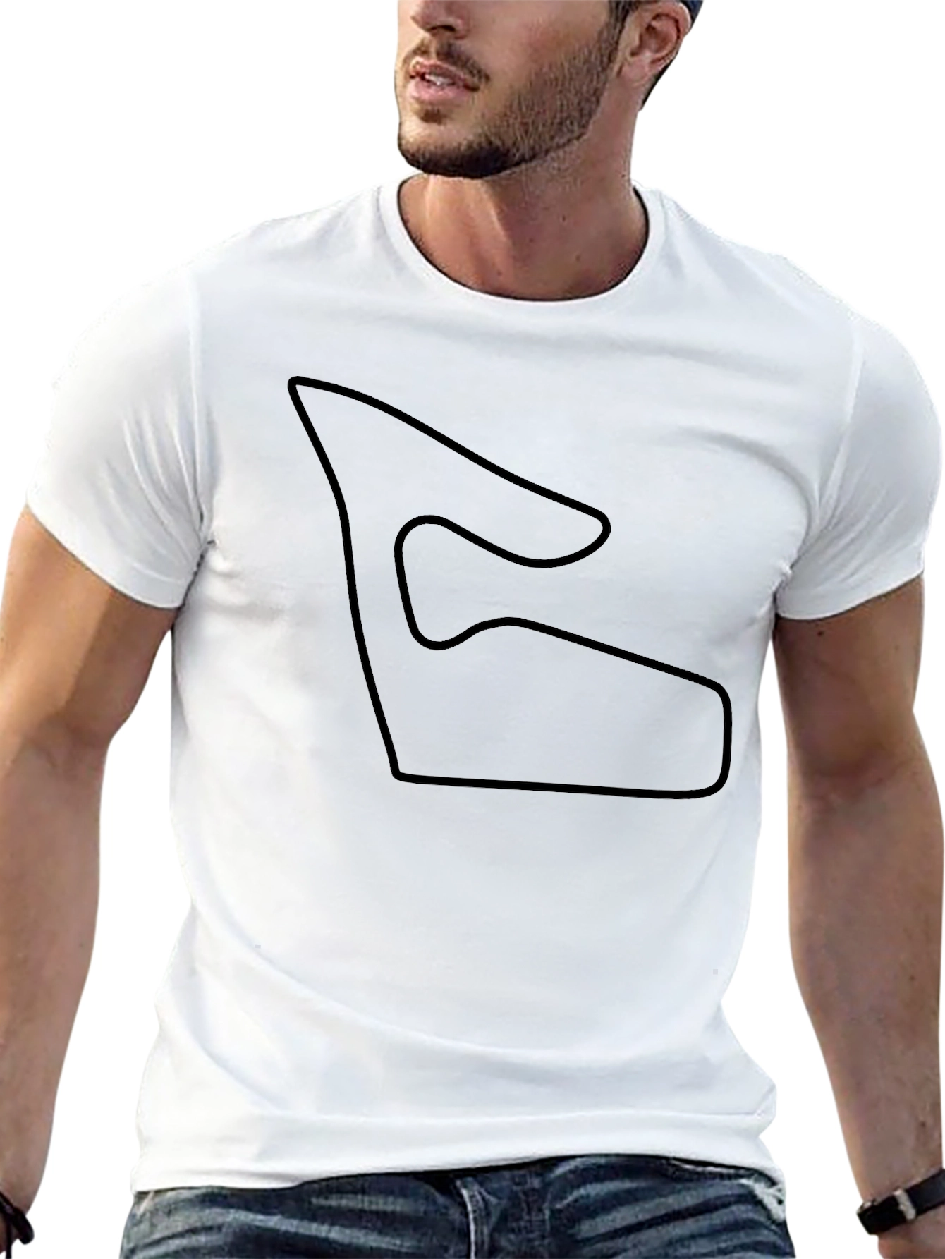 Track Graphic Tee - Minimalist Design