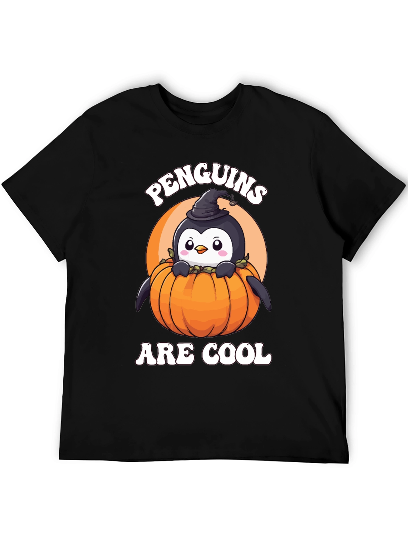 Penguins Are Cool Halloween Pumpkin T-Shirt