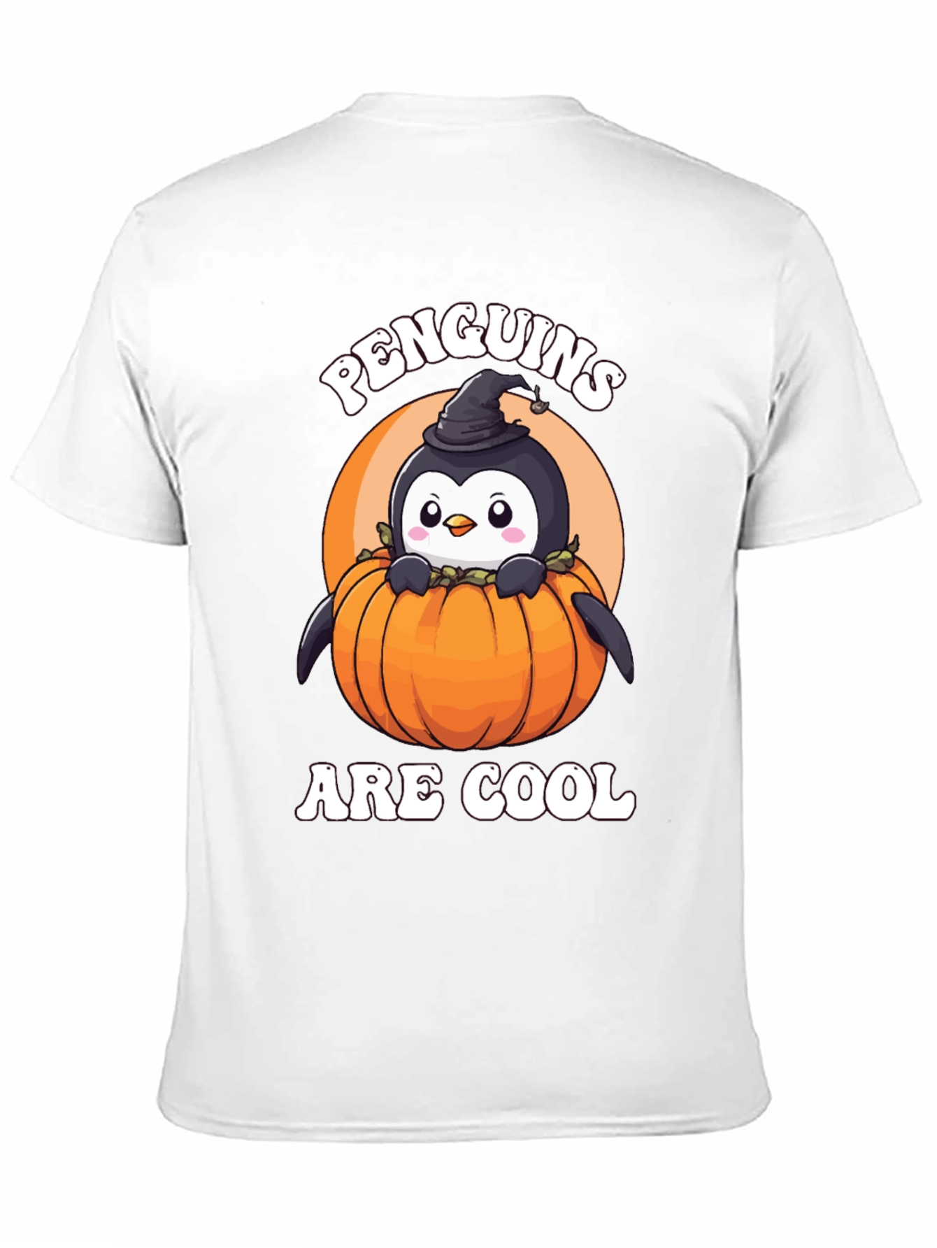 Penguins Are Cool Halloween Pumpkin T-Shirt