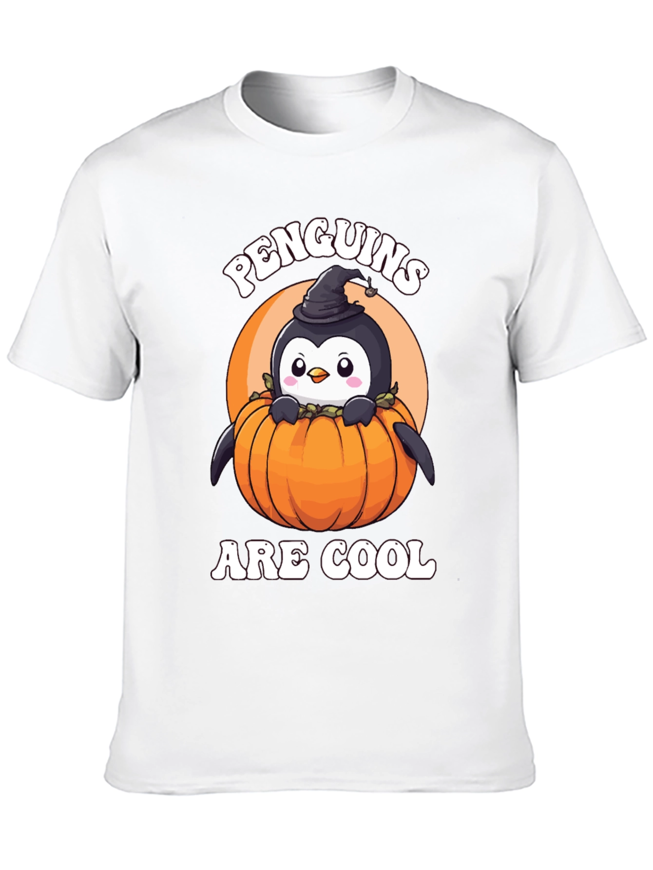 Penguins Are Cool Halloween Pumpkin T-Shirt