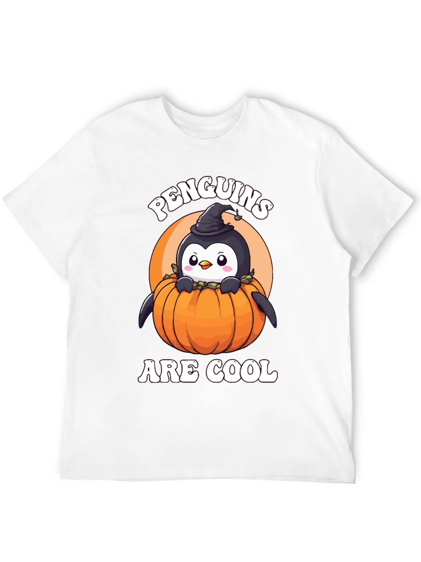Penguins Are Cool Halloween Pumpkin T-Shirt
