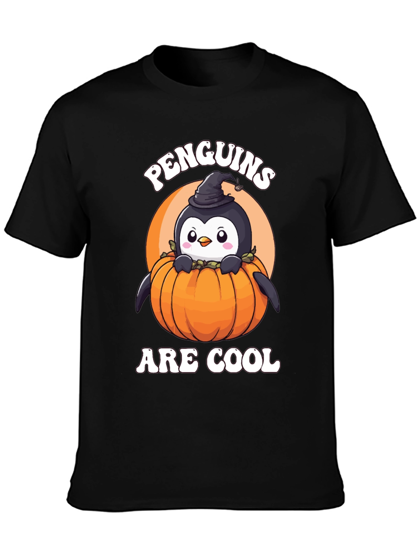 Penguins Are Cool Halloween Pumpkin T-Shirt