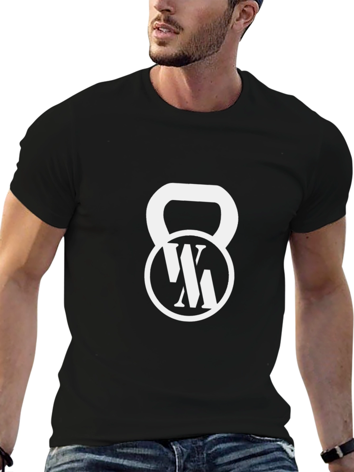 Black Kettlebell Graphic T-Shirt