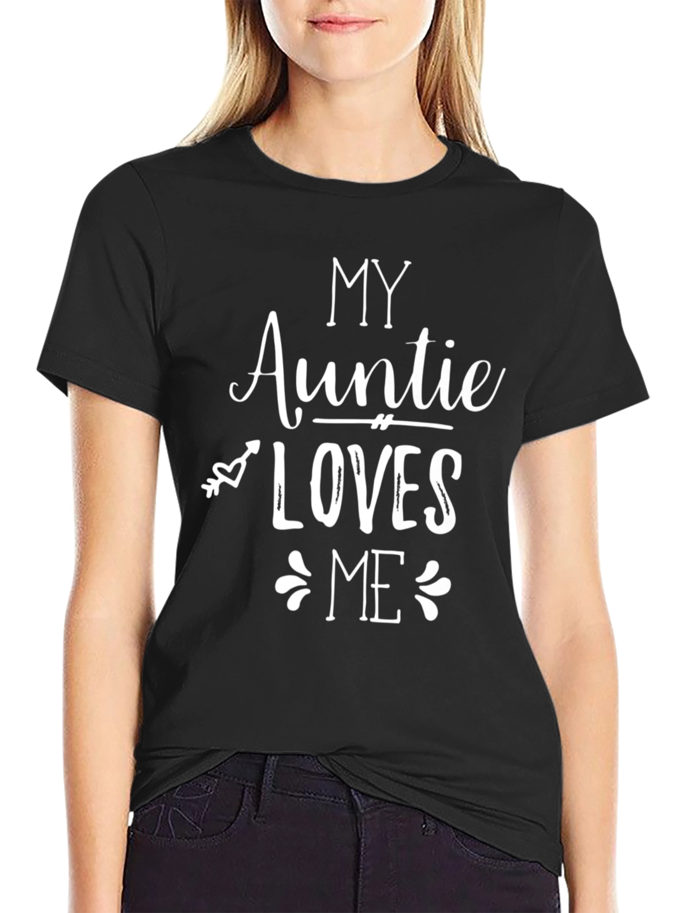 My Auntie Loves Me Black T-Shirt