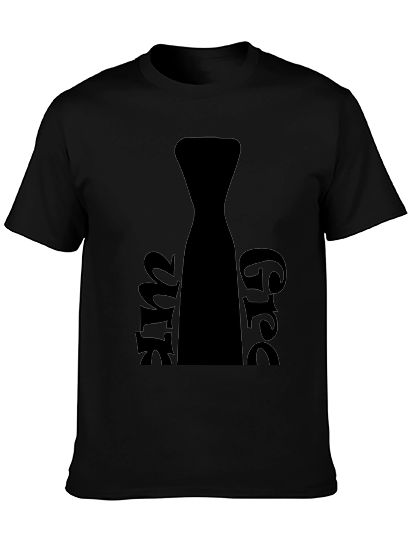Funny Necktie Graphic Black T-Shirt