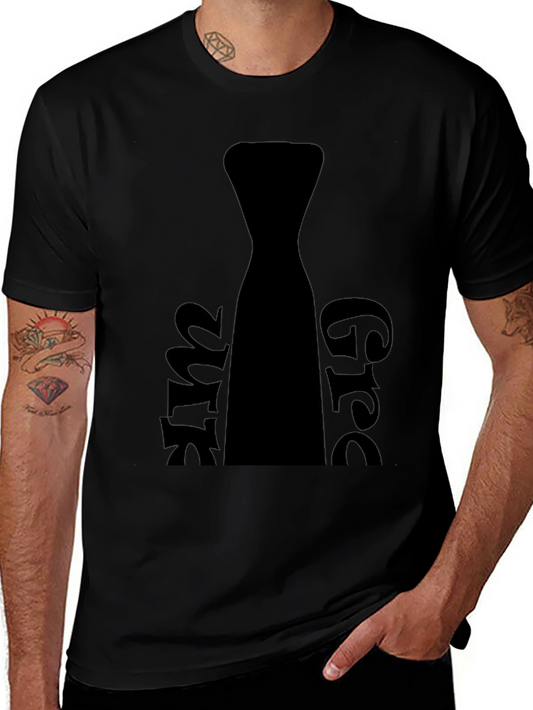 Funny Necktie Graphic Black T-Shirt