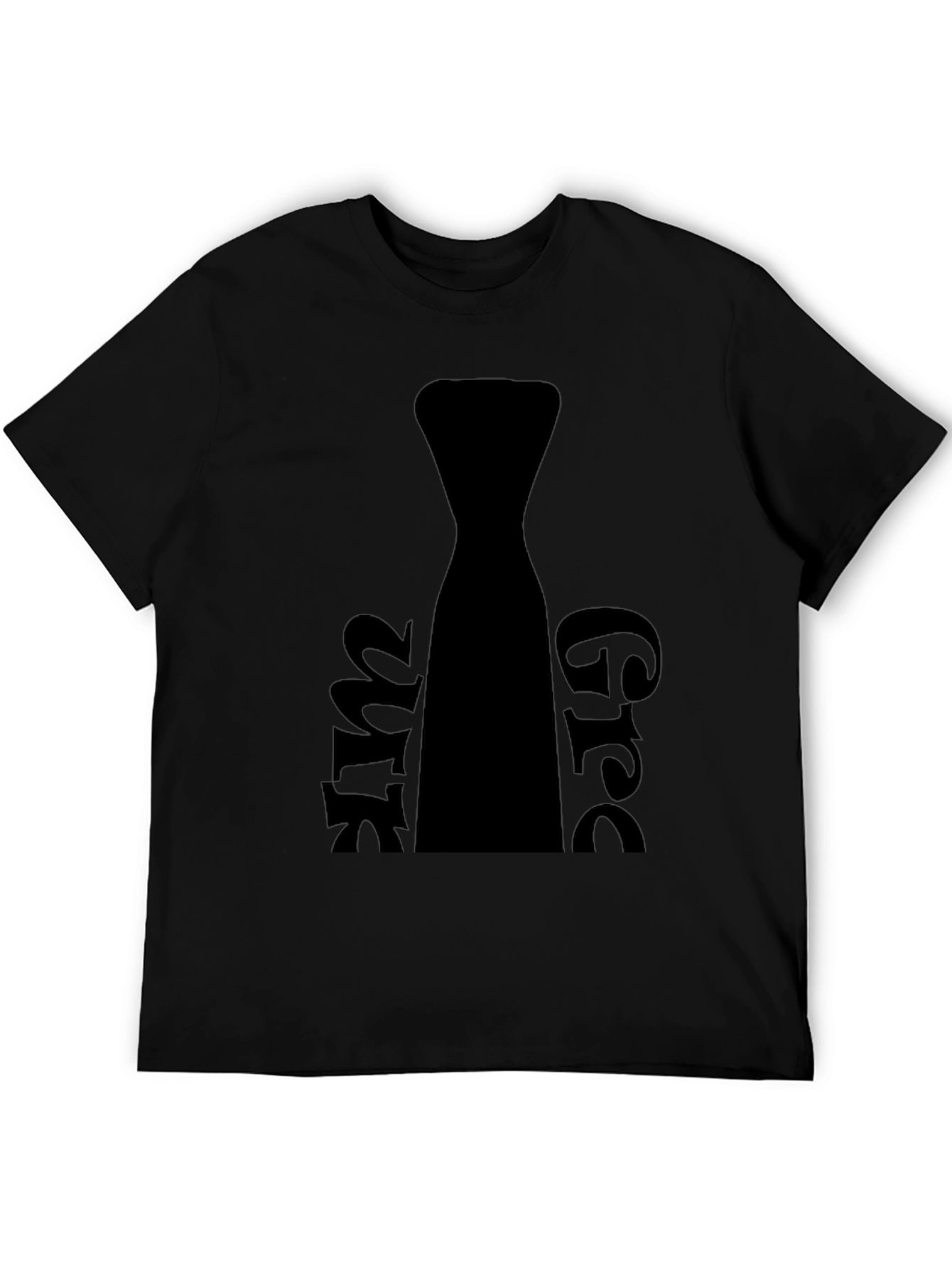 Funny Necktie Graphic Black T-Shirt