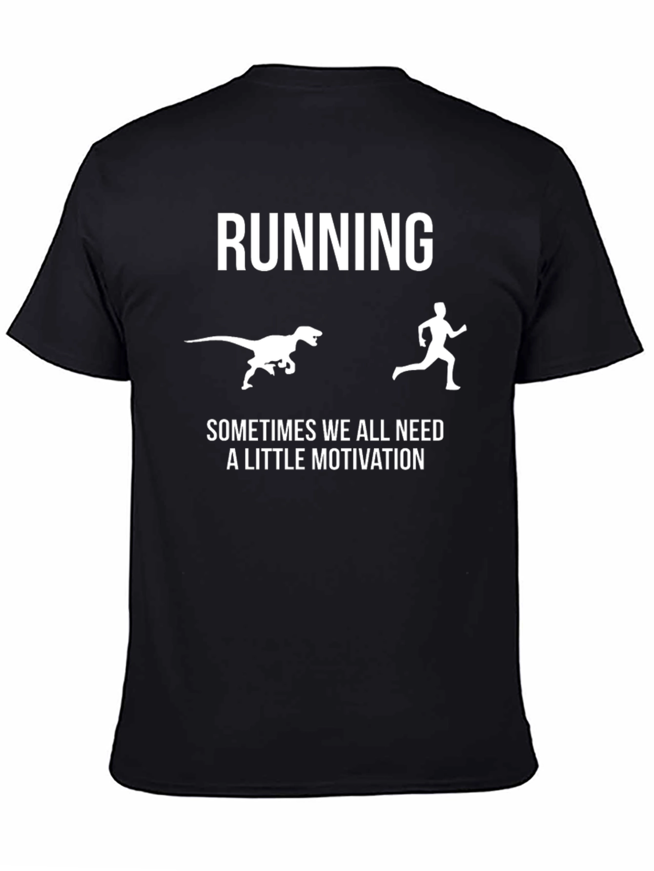 Running Dinosaur Motivation Graphic T-Shirt