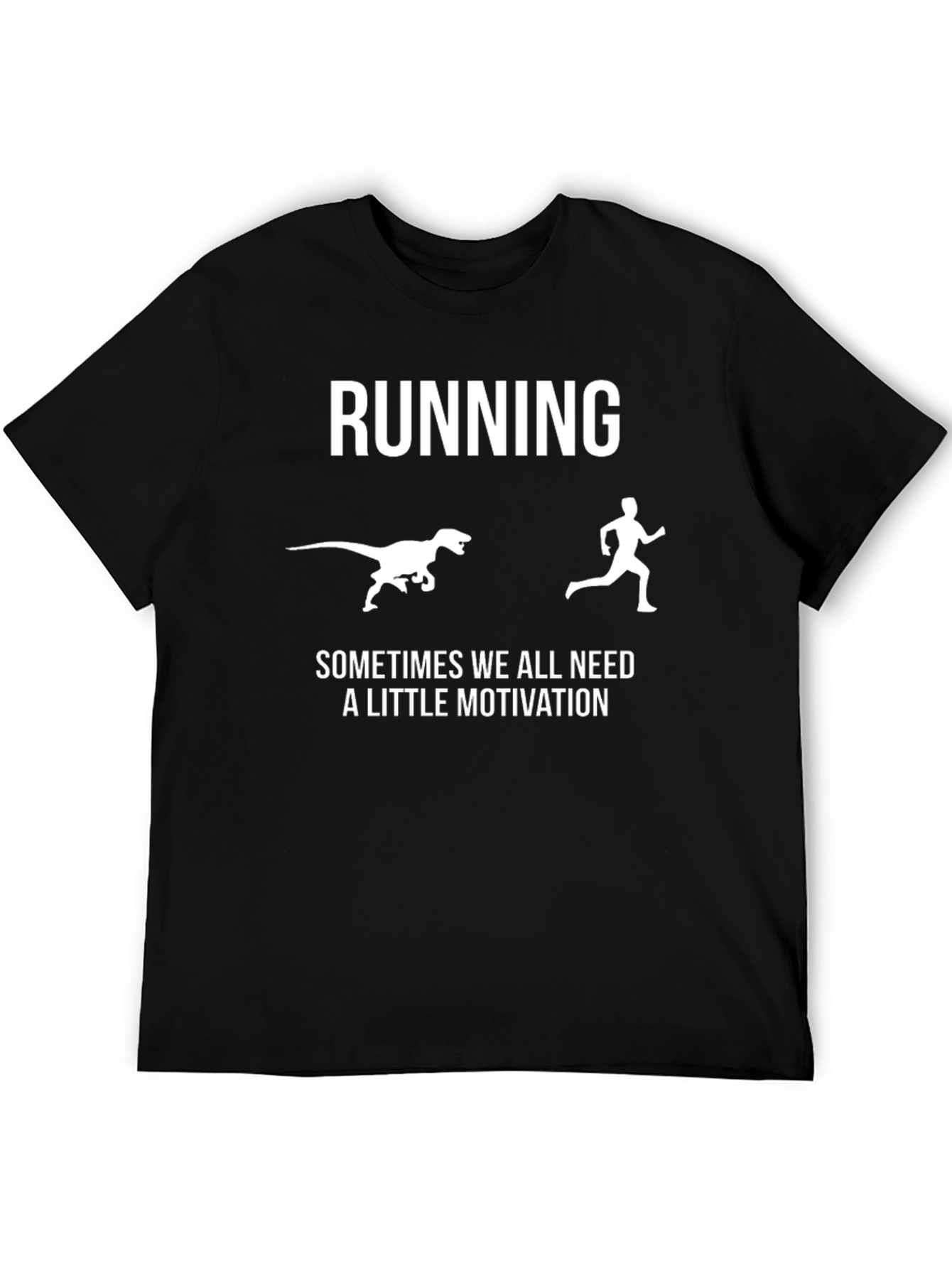 Running Dinosaur Motivation Graphic T-Shirt